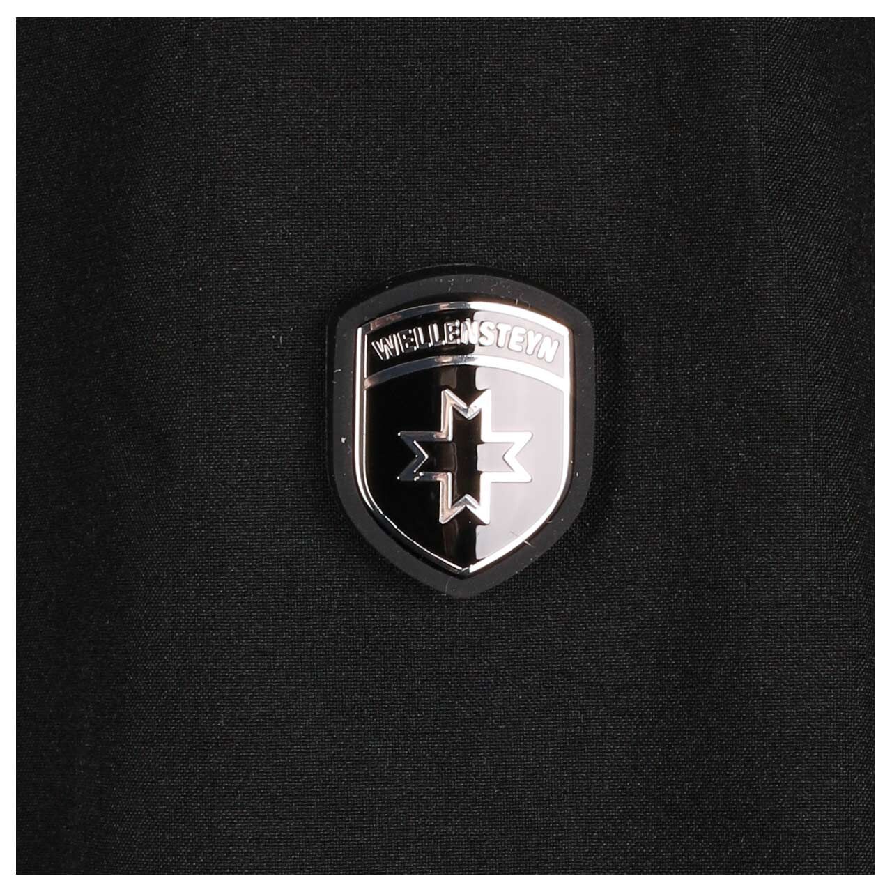 Damen Jacke Tirol von Wellensteyn in Schwarz, Detailansicht Markenlogo