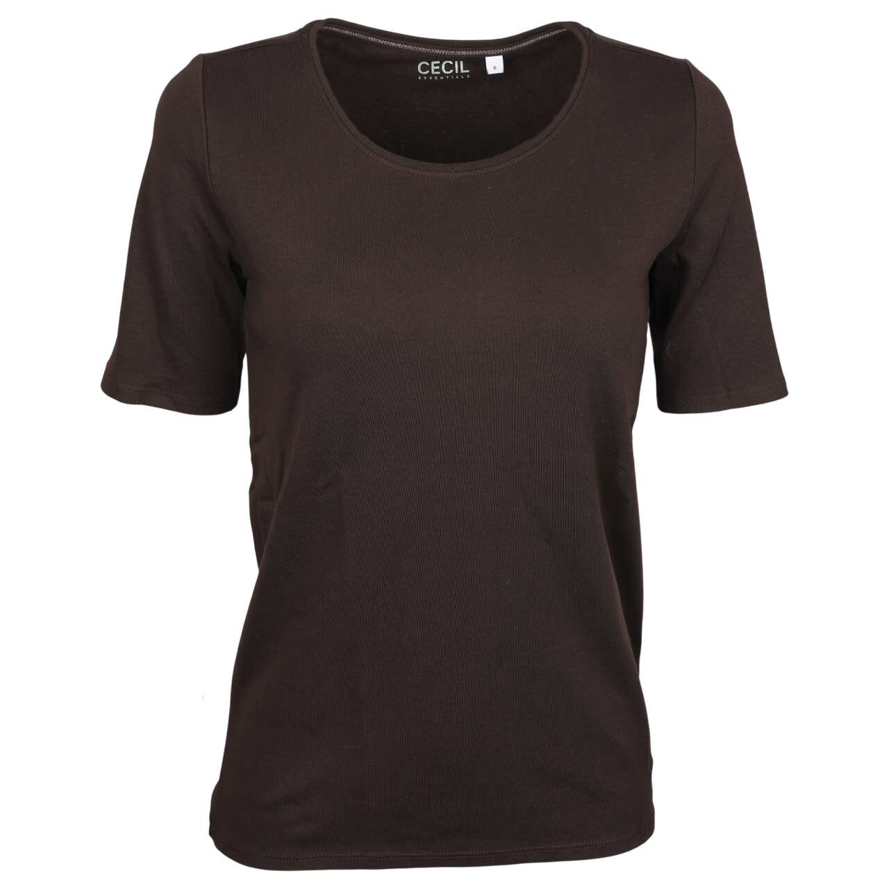 Cecil Damen T-Shirt Lena truffle brown