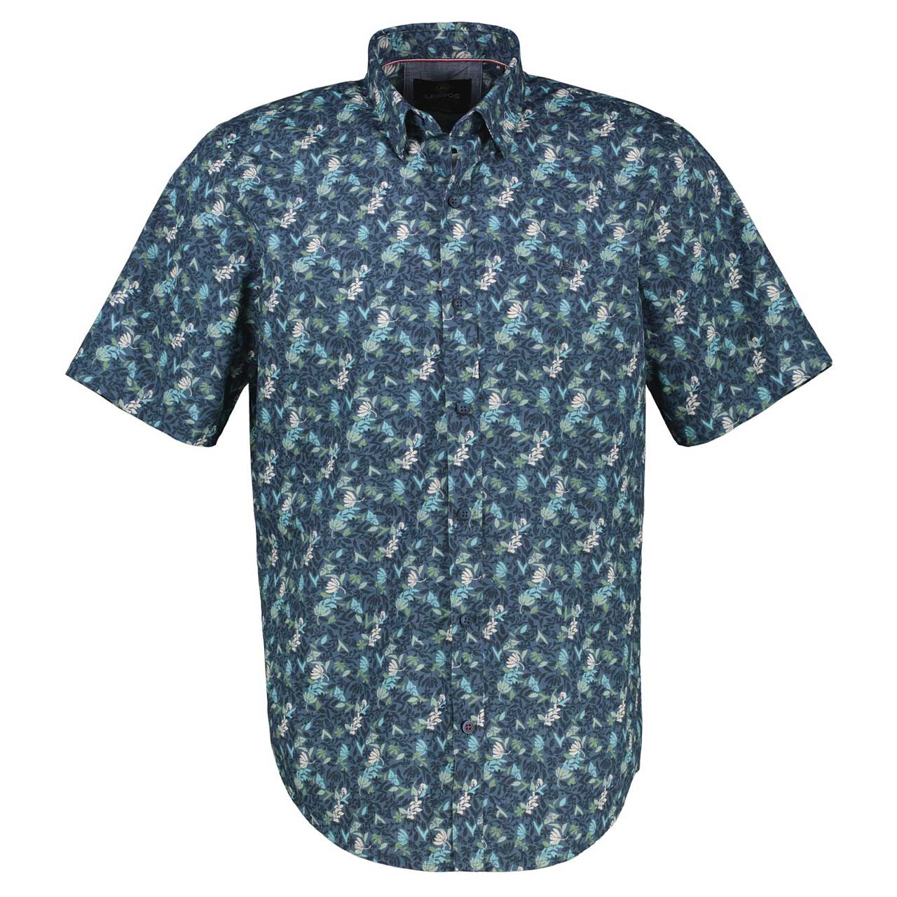 Lerros Herren 1/2 Arm Hemd crispy blue printed