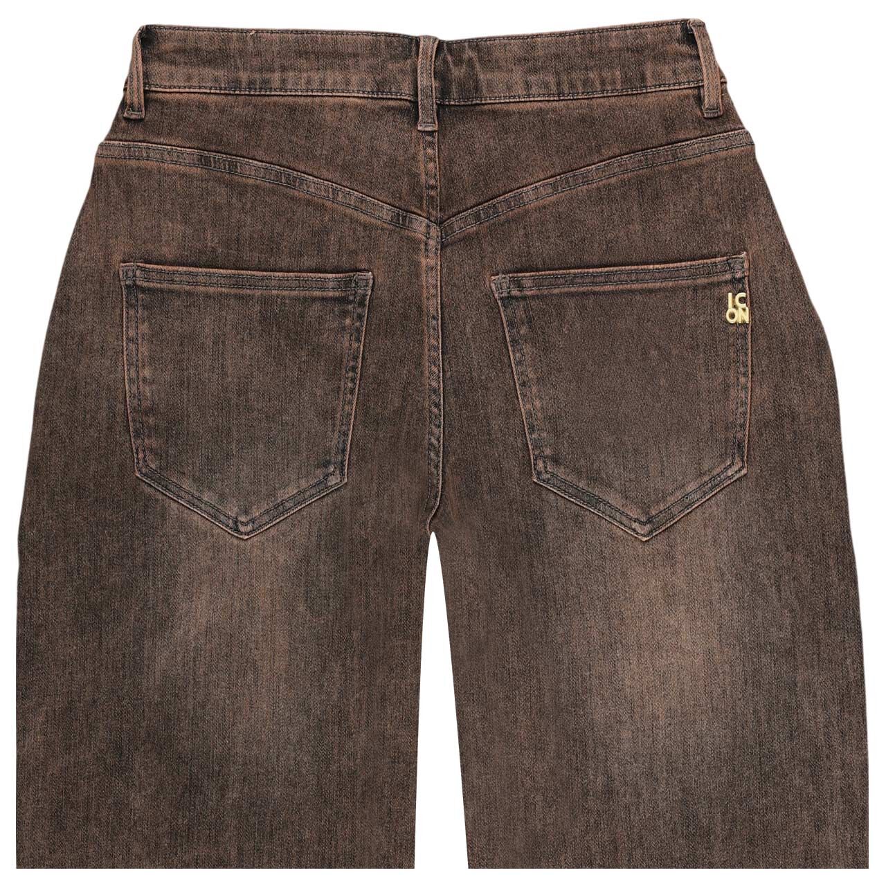 Damen 7/8 Jeans Hurricane von Senoritas ICON in Braun verwaschen, detaillierte Rückansicht