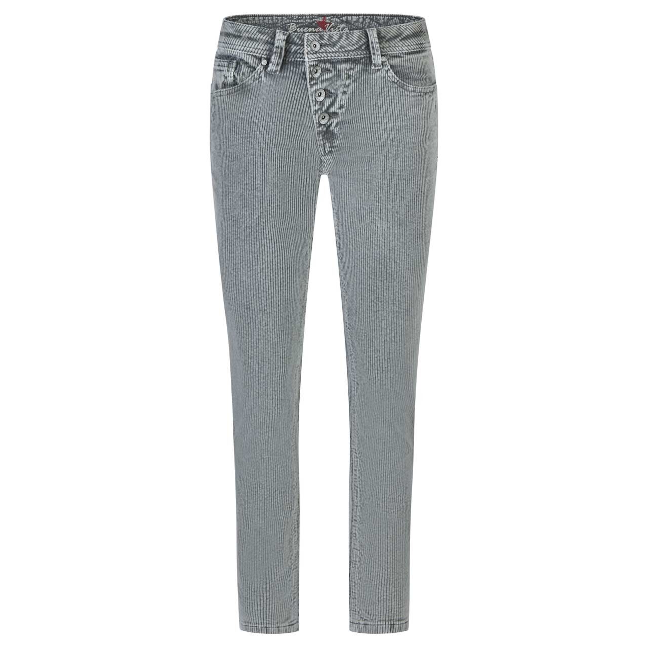 Damen Ankle Cordhose Malibu Cropped Corduroy in Grau, Vorderansicht