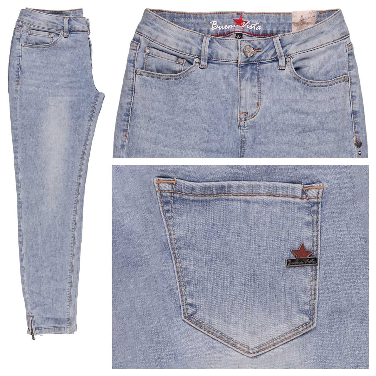 Buena Vista Italy V 7/8 Stretch Denim Jeans bleach denim