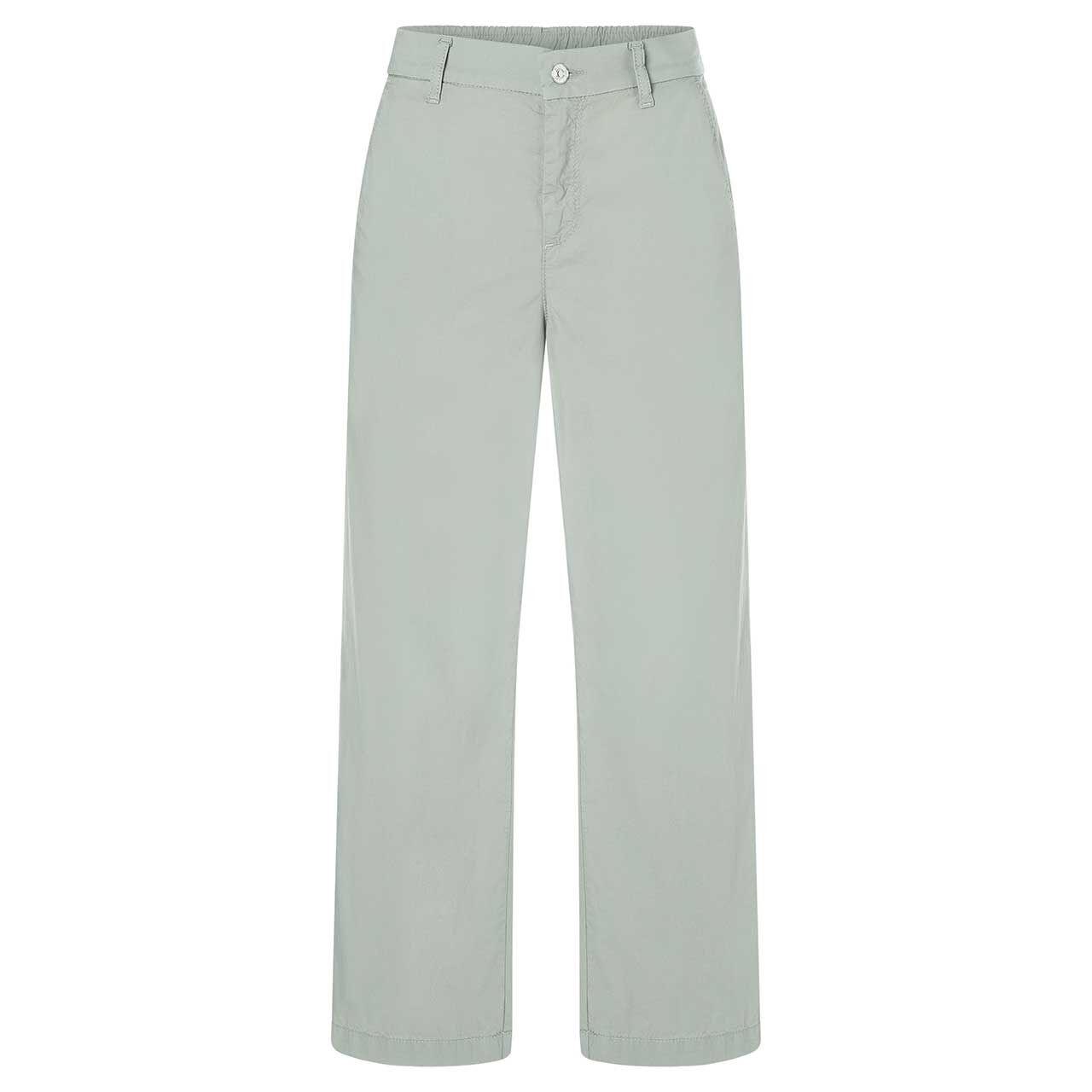 Vorderansicht der Damen 7/8 Baumwollhose Cari von MAC in Grau-Grün