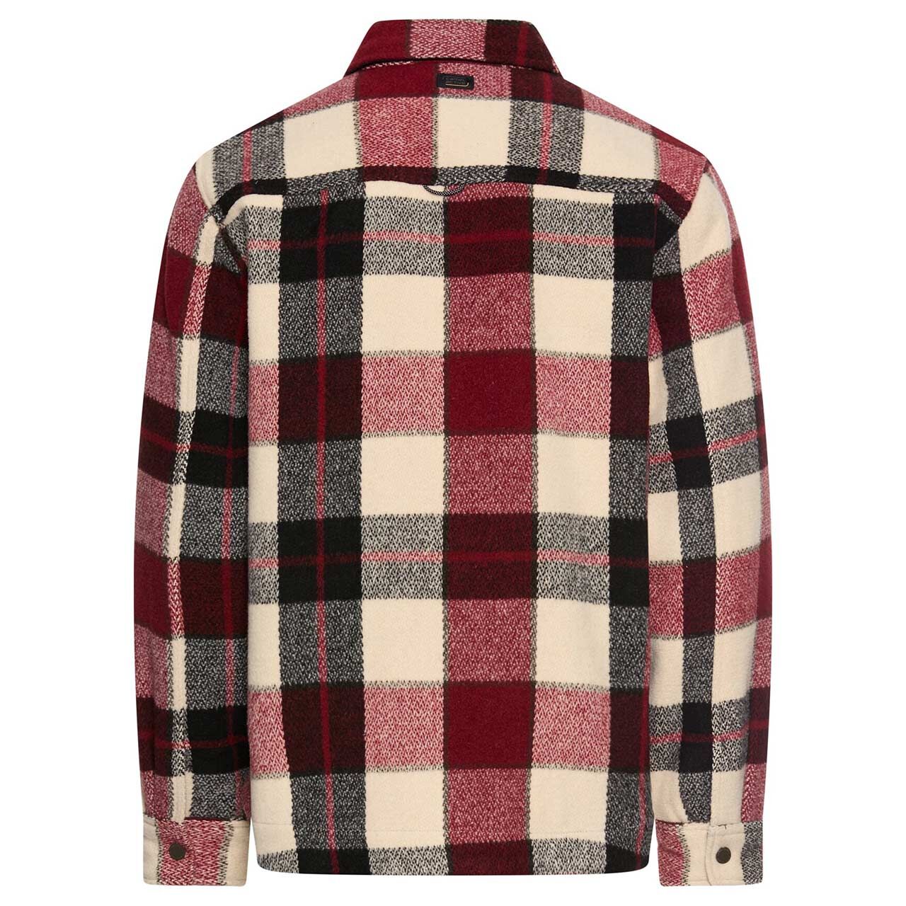 Herren Hemdjacke von Camel active in Rot kariert, Rückansicht
