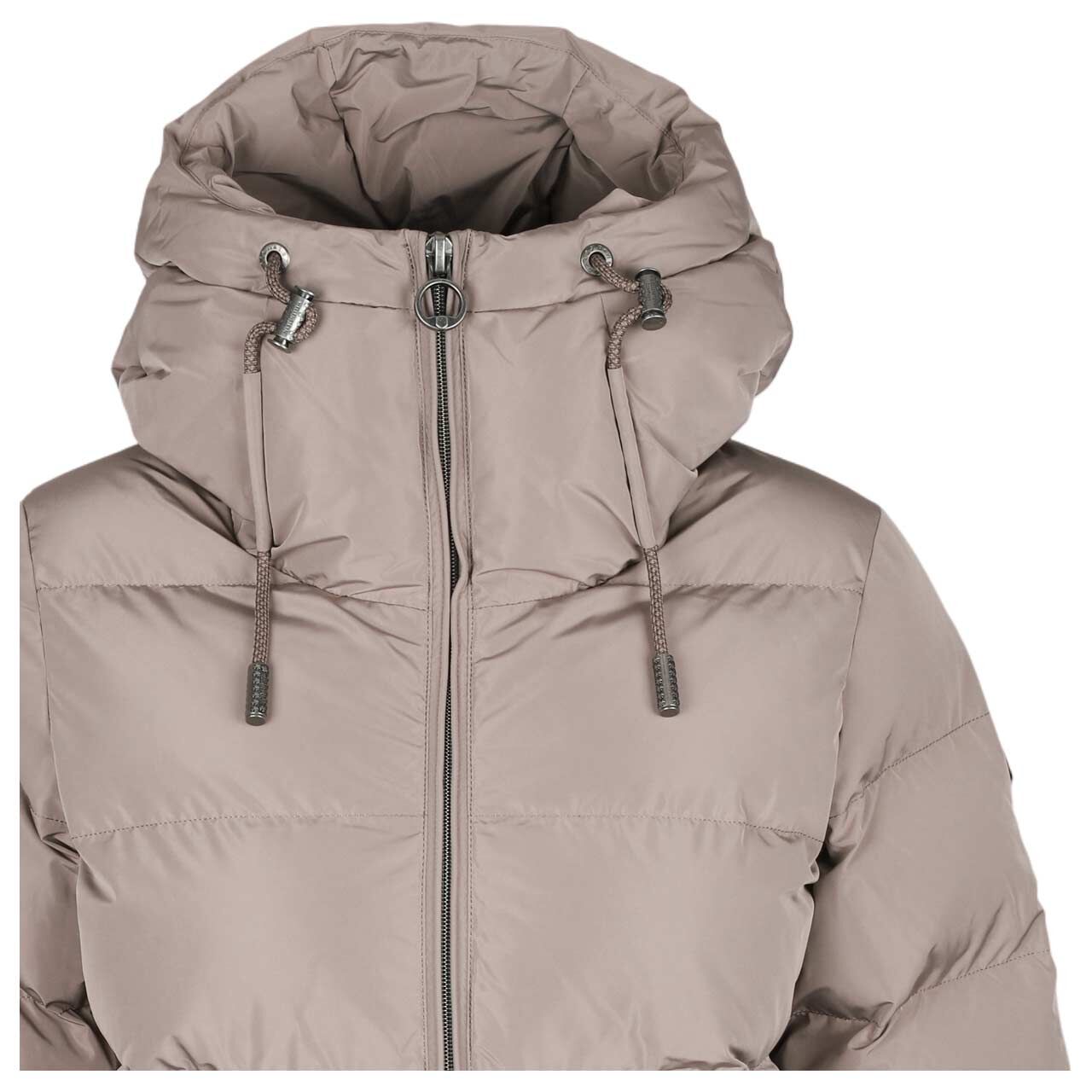 Damen Jacke Cordoba Short von Wellensteyn in Grau-Braun, detaillierte Vorderansicht