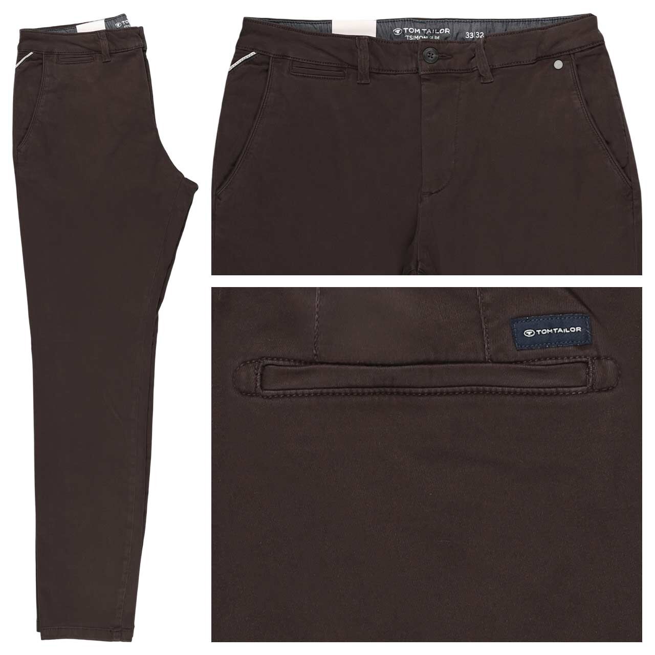 Tom Tailor Simon Chinohose dark chocolate brown