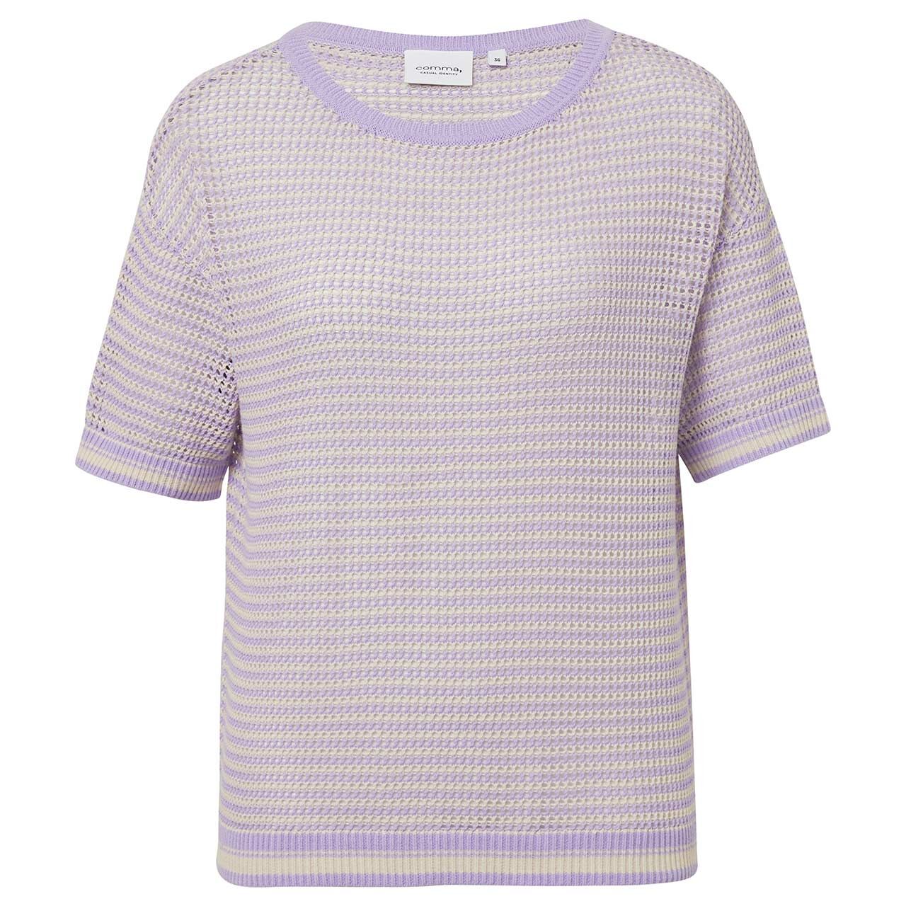 Comma Damen T-Shirt lilac pink knit