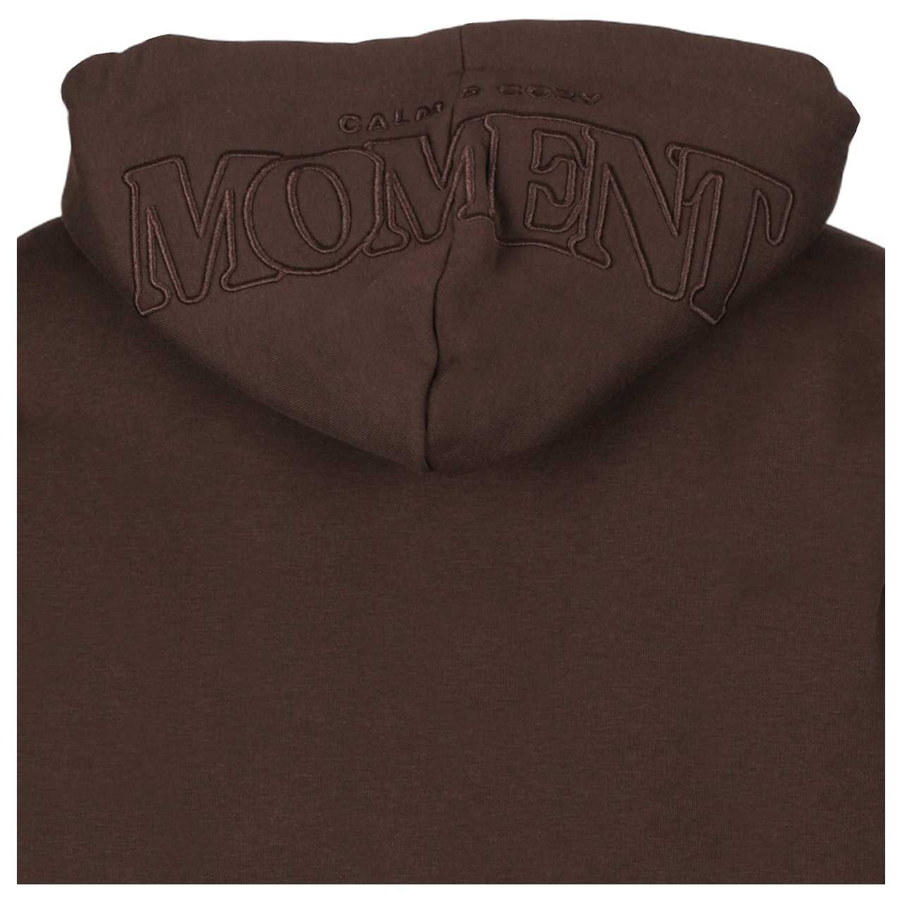 Damen Hoodie Sweatshirt Embroidery von Cecil in Dunkelbraun, Detailansicht hinten