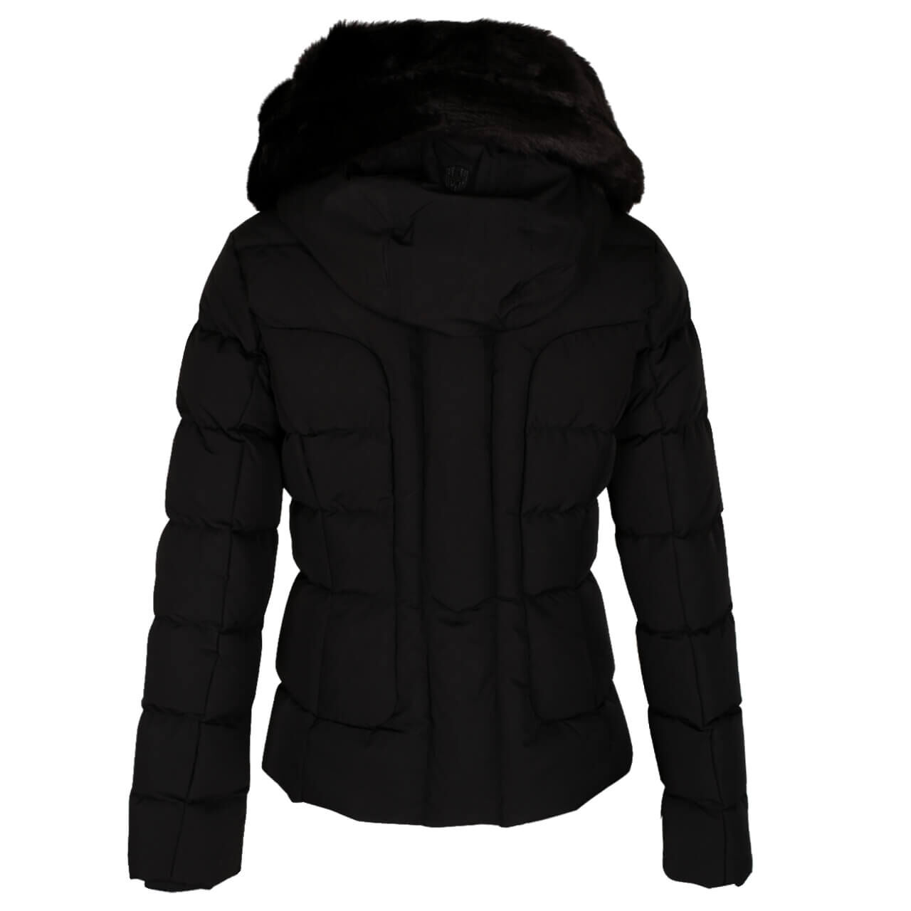 wellensteyn-jacke-belvitesse-short-black-44-hinten Damen Jacke Belvedere/Belvitesse Short von Wellensteyn in Schwarz, Rückansicht