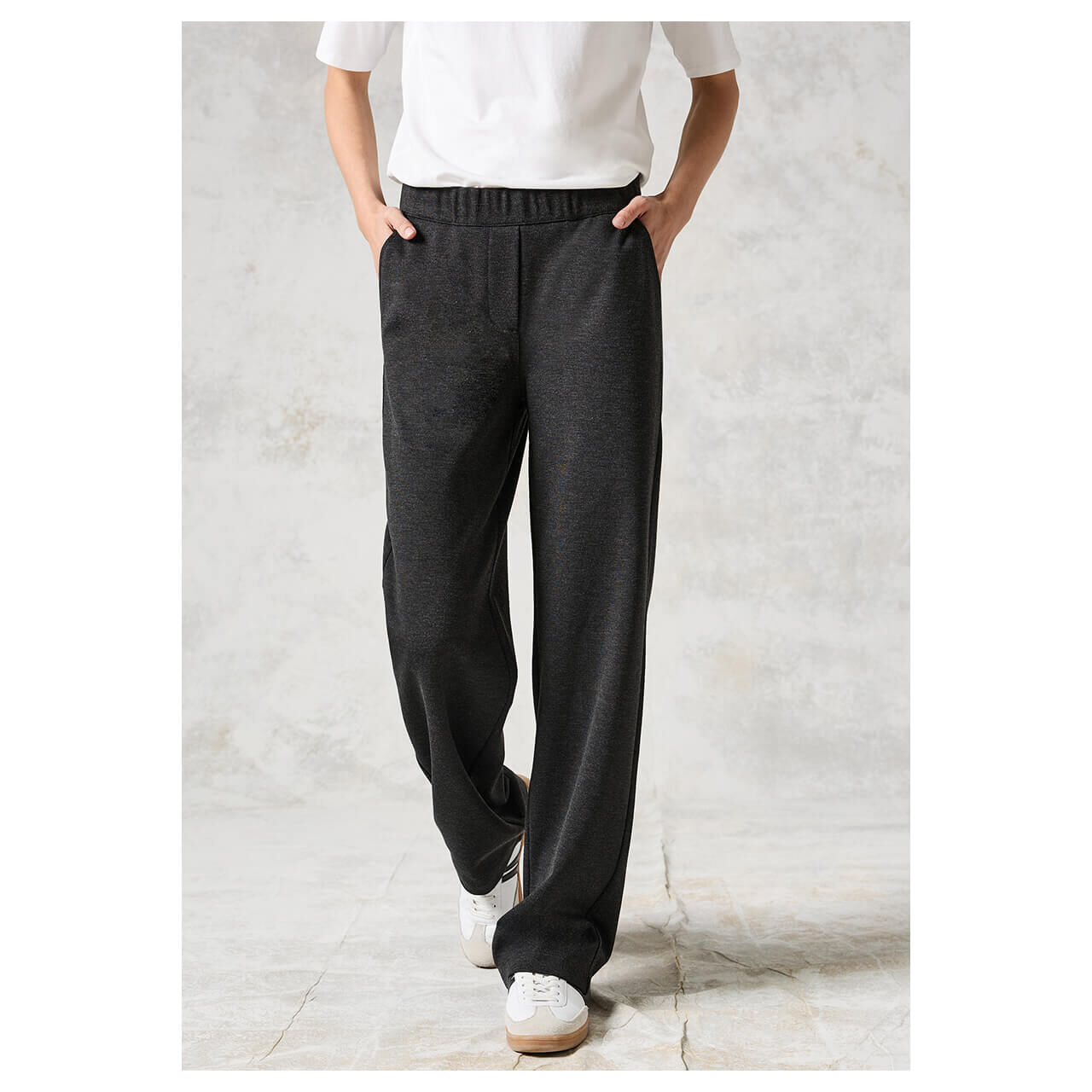 Cecil Neele Straight Hose charcoal grey melange