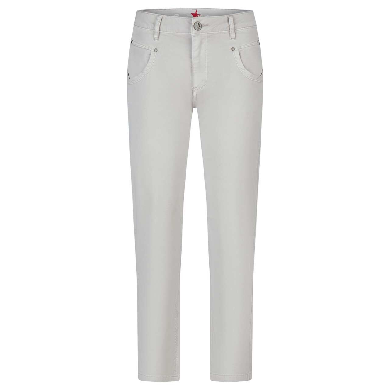 Damen Baumwollhose Anna C 7/8 Straight Stretch Twill von Buena Vista in Zartgrau, Vorderansicht