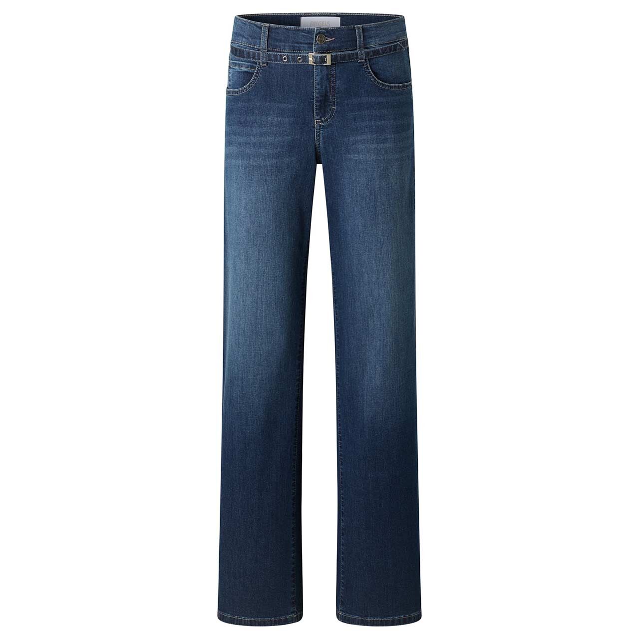 Stretch Damenjeans Liz City von Angels in Blau angewaschen, Vorderansicht