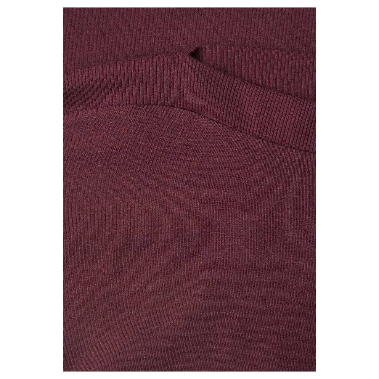 Street One Damen 3/4 Arm Shirt U-Boat Shirt in Lila, Detailansicht Material