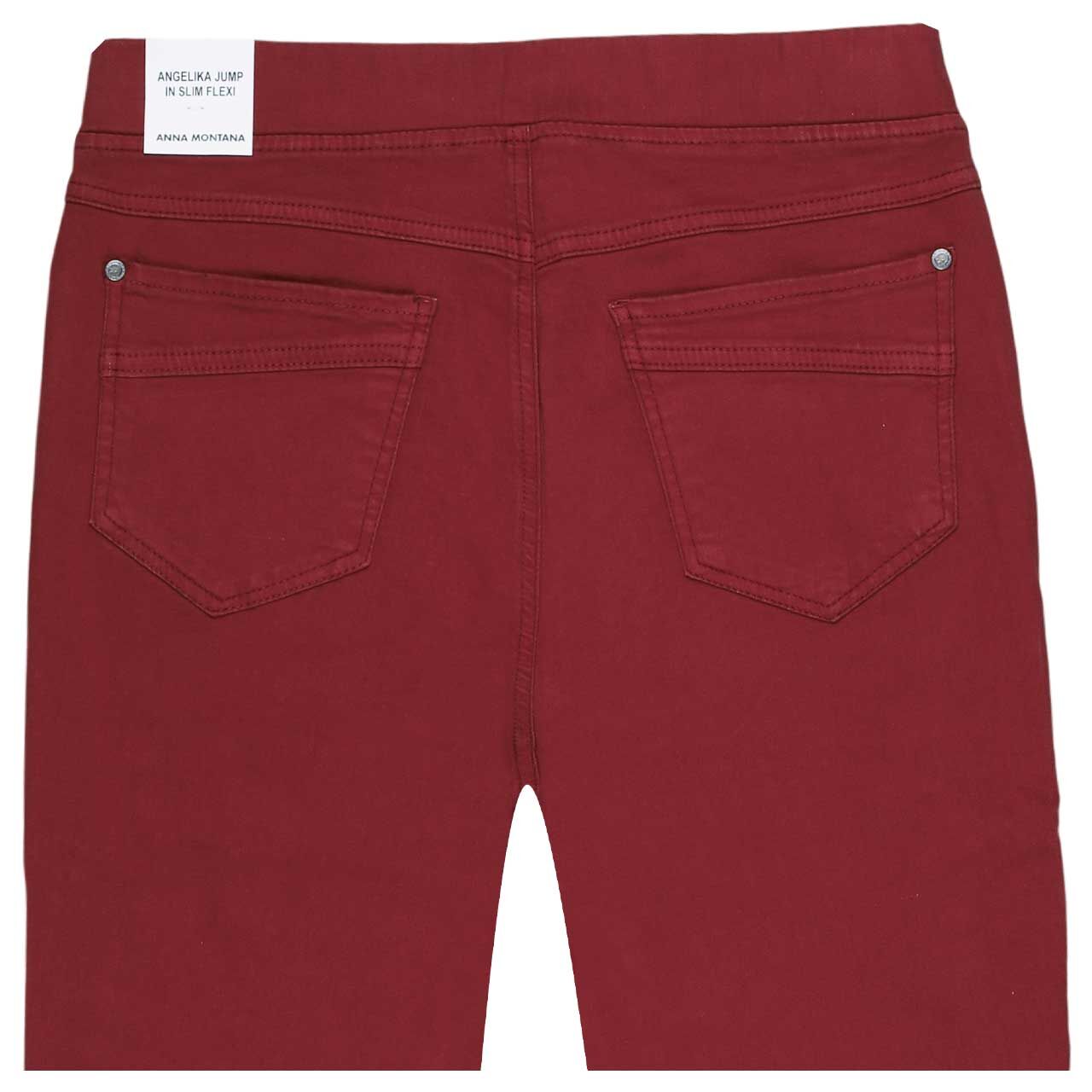 Damenjeans Angelika Röhre Jump in von Anna Montana in Rot, detaillierte Rückansicht