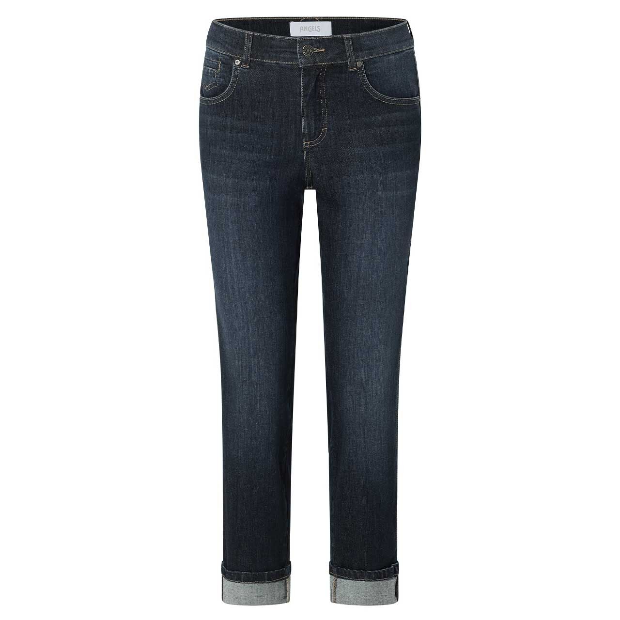 Damen 7/8 Jeans Darleen Crop TU von Angels in Dunkelblau angewaschen, Vorderansicht