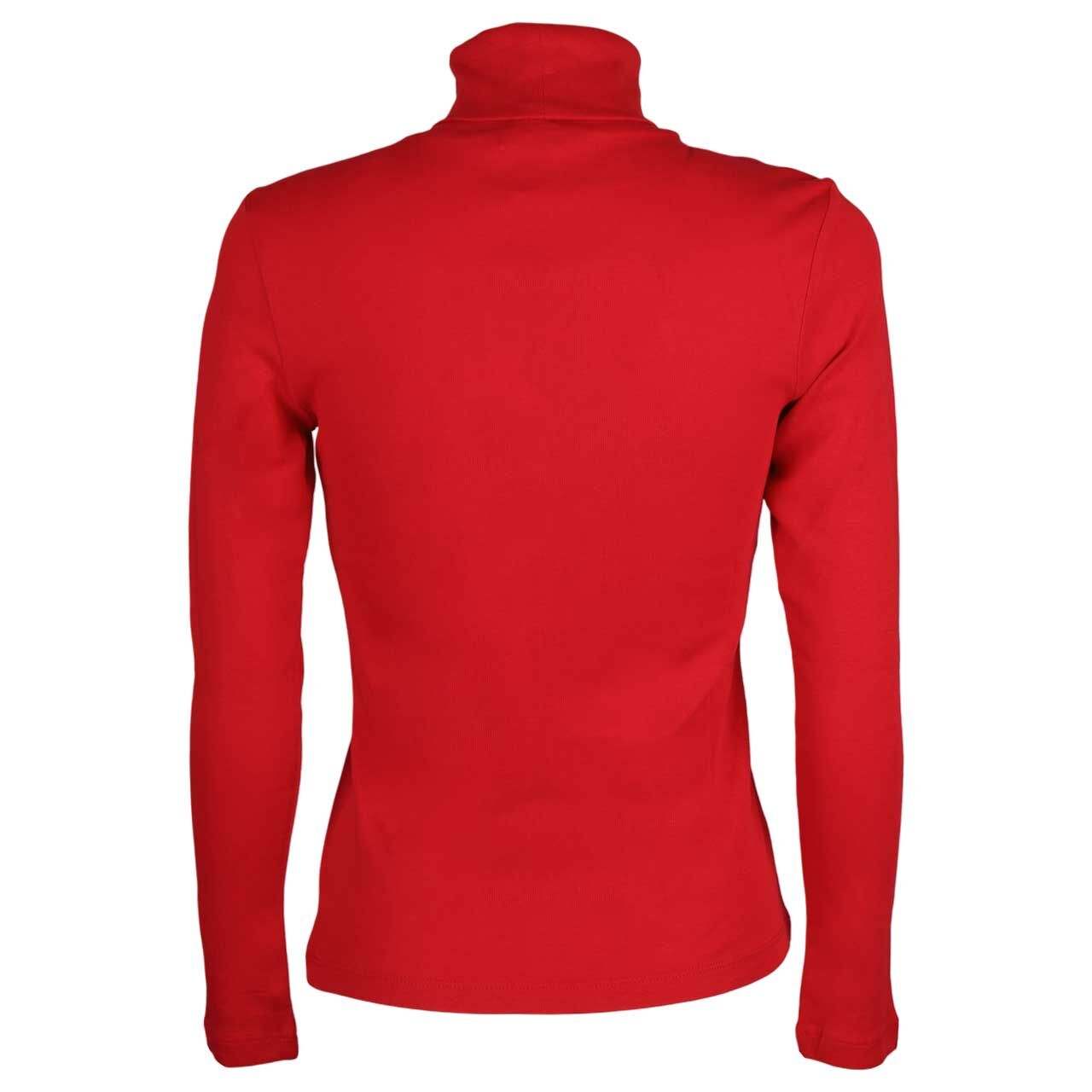s.Oliver Damen Rollkragen Langarm Shirt in Rot mit der Farbnummer 3384, Rückansicht