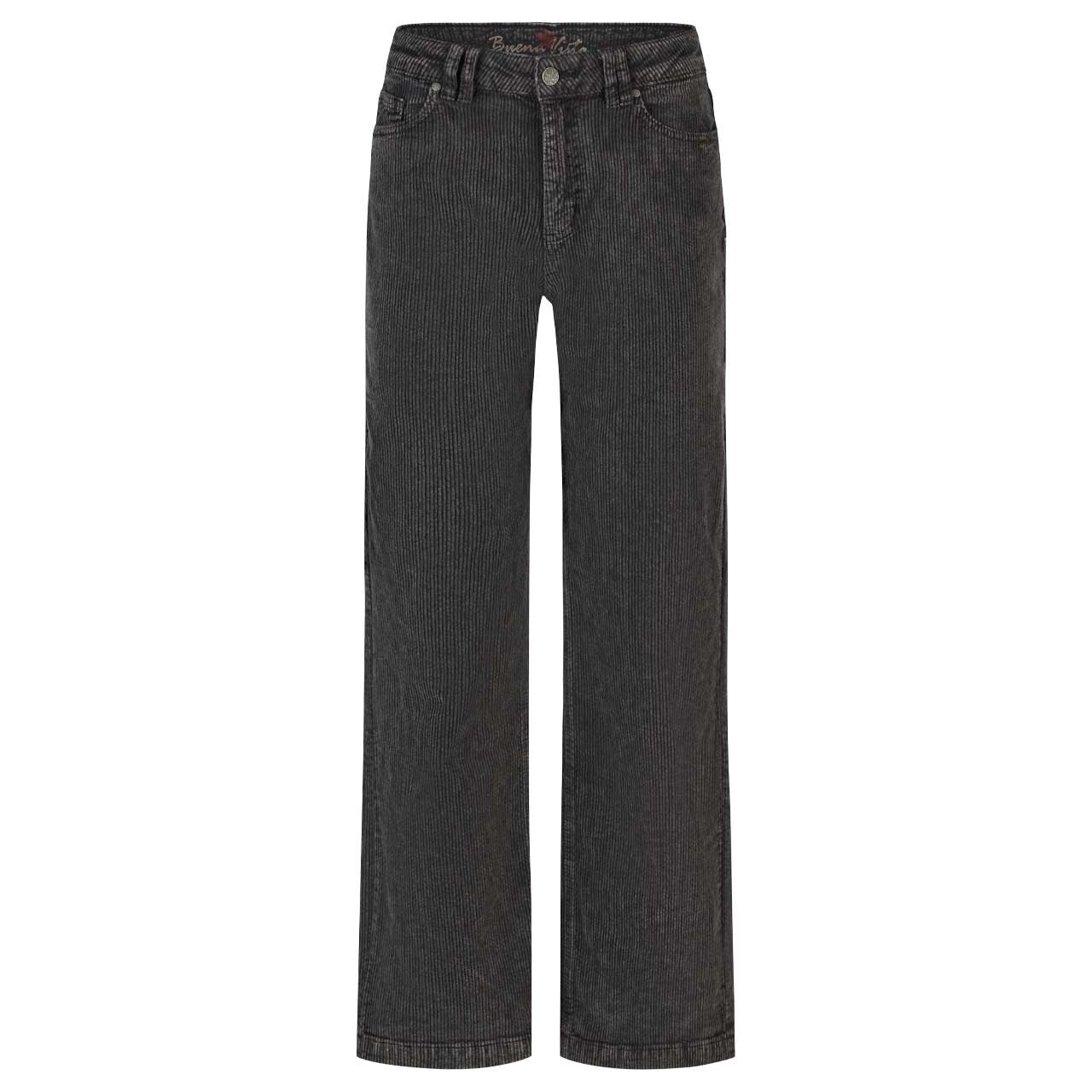 Stretch Damen Cordhose Straight Pants Corduroy von Buena Vista in Dunkelgrau, Vorderansicht