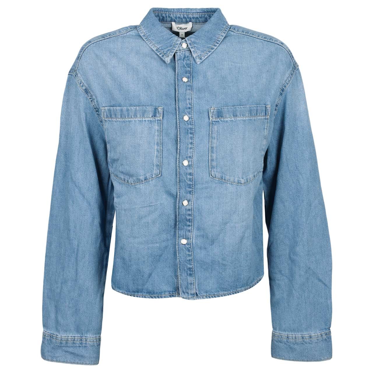 s.Oliver Damen Langarm Bluse denim blue