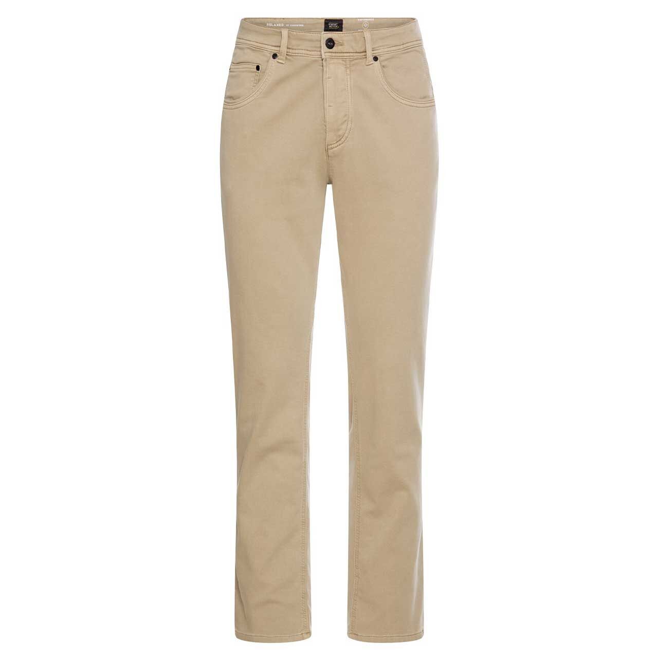 Stretch Herren Baumwollhose Woodstock fleXXX von Camel active in Beige, Vorderansicht