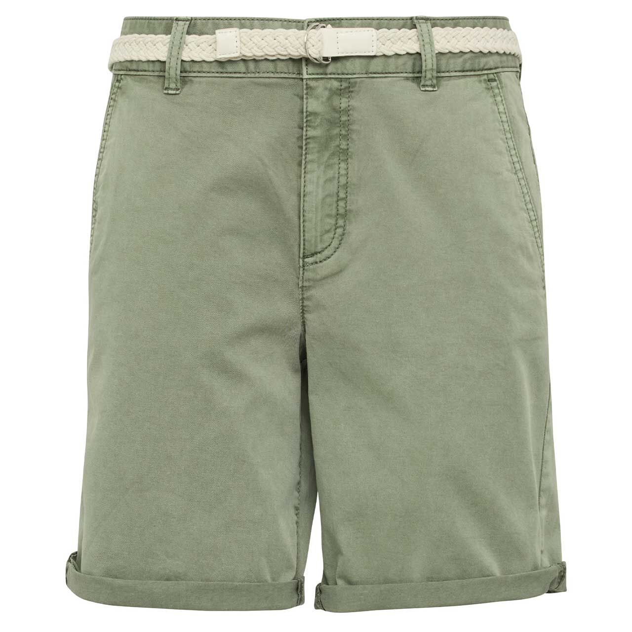 s.Oliver Damen Baumwoll Chino Shorts olive green