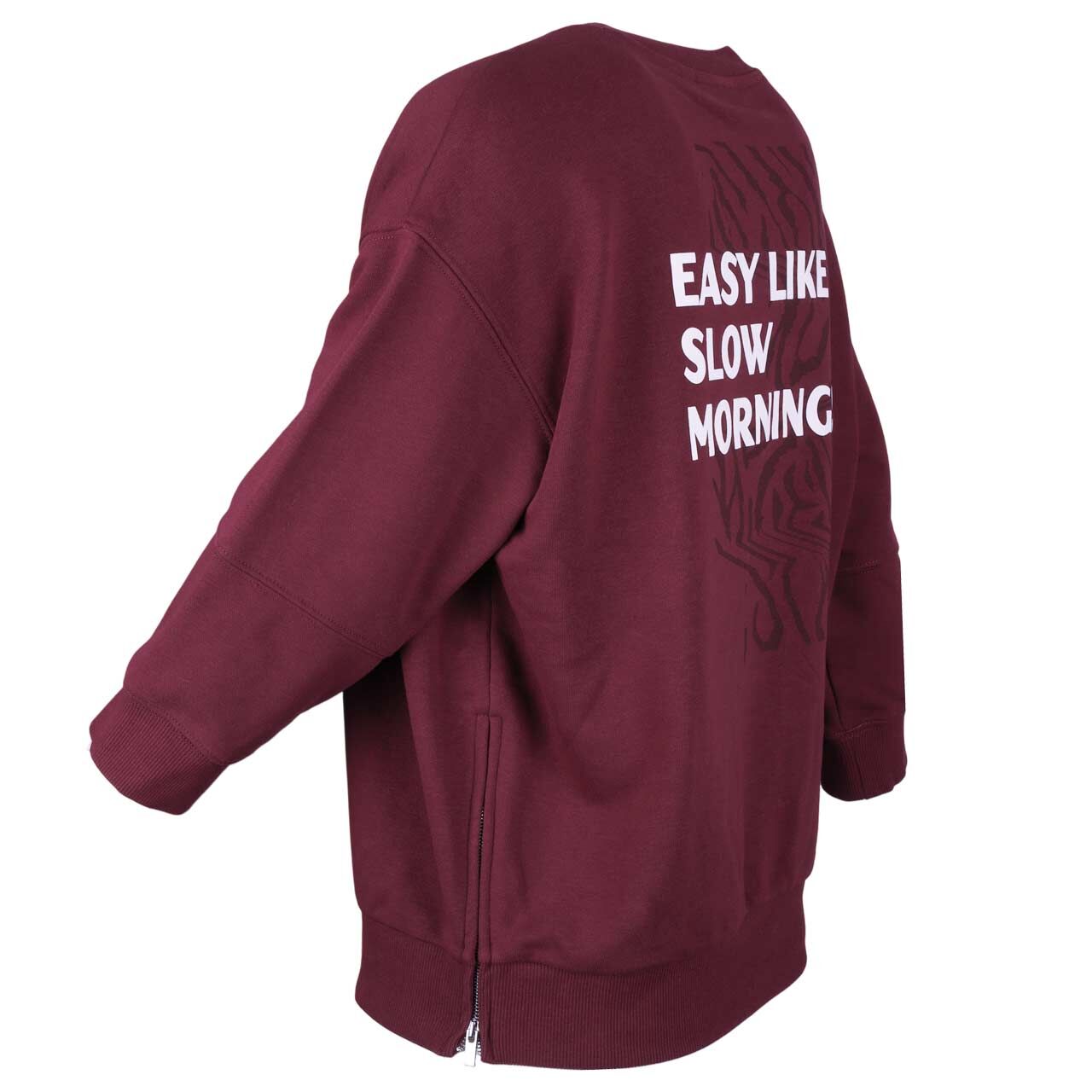 Damen 3/4 Arm Sweatshirt von Comma in Burgunderrot, Seitenansicht