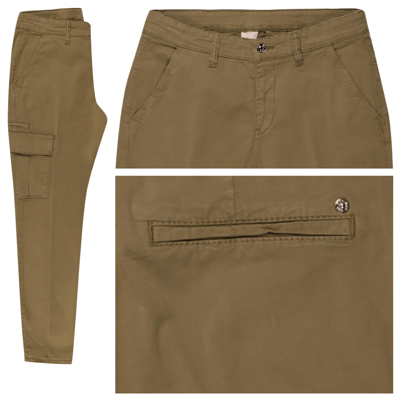 MAC Rich Cargo 7/8 Chino Baumwollhose martini olive MAC Rich Cargo 7/8 Chino Baumwollhose martini olive