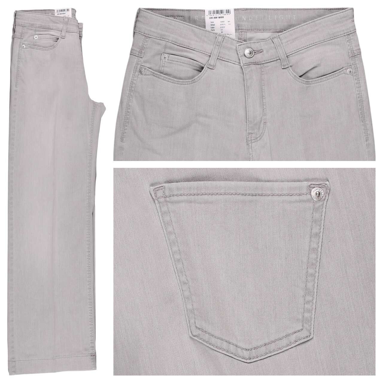 MAC Dream Wide Jeans light grey used wash wonderlight