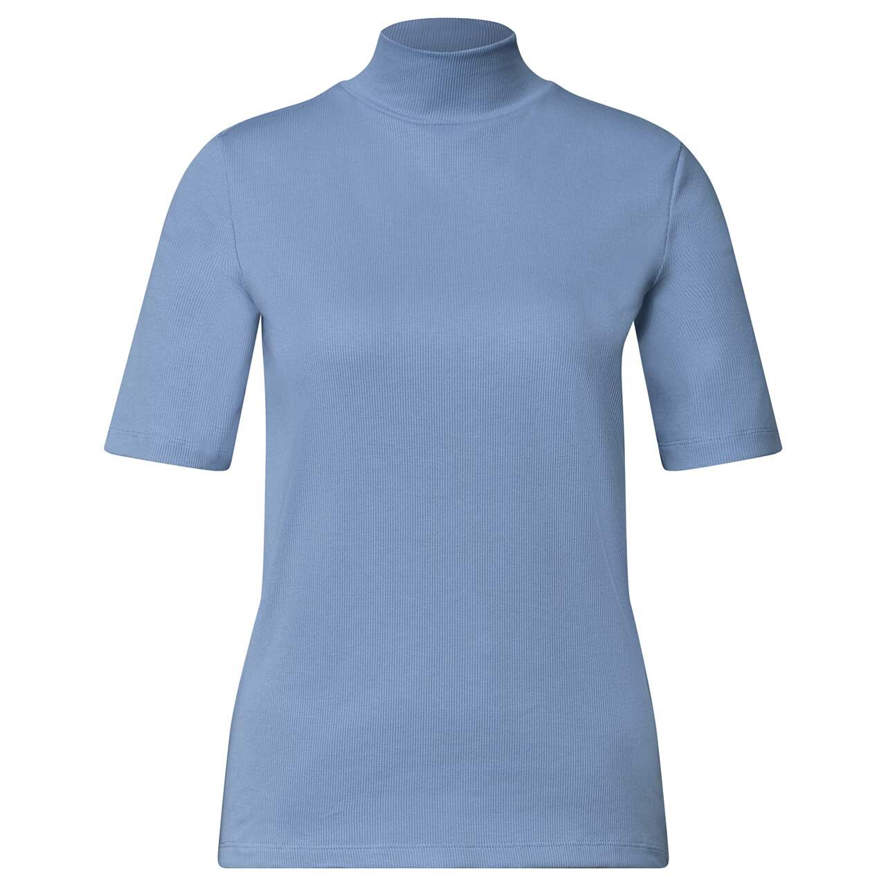 Street One Damen T-Shirt Rib Turtle Neck northern blue
