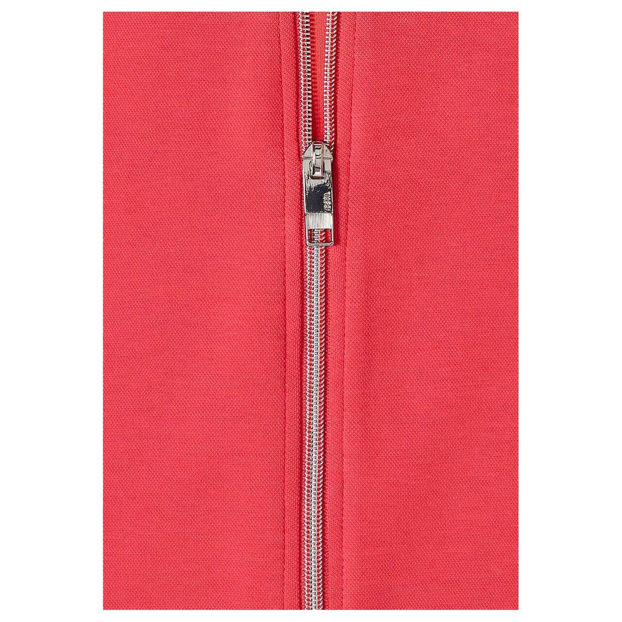 Cecil Damen Kurzarm Hoodie Shirtjacke Solid coral