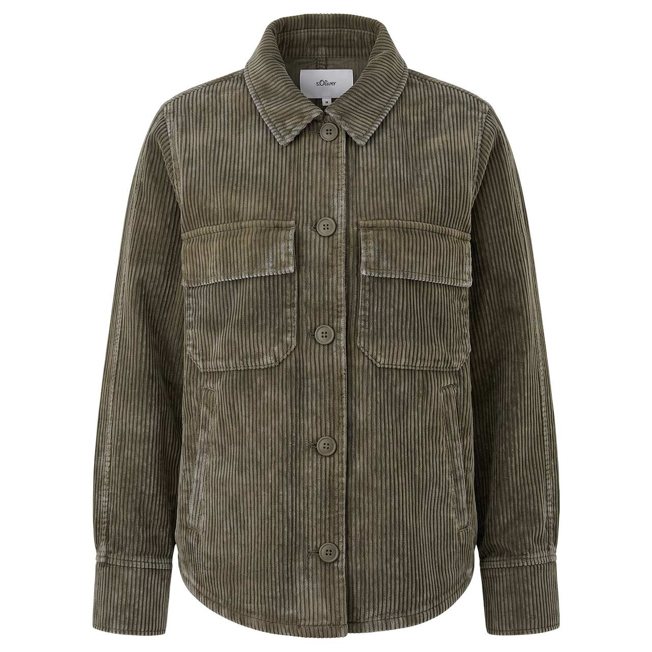 s.Oliver Damen Cord Jacke olive