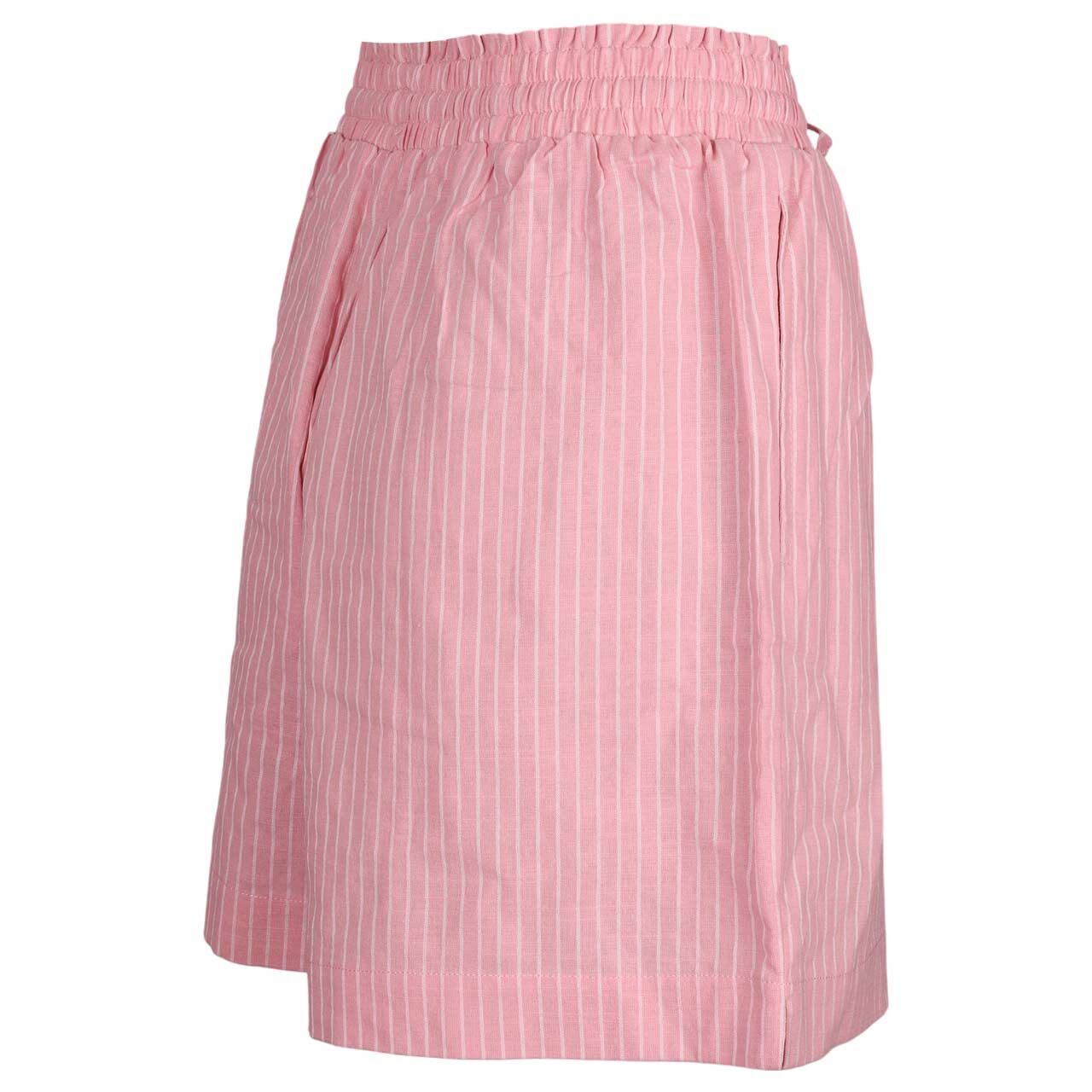 Damen Baumwoll Shorts in Pink gestreift, seitliche Rückansicht