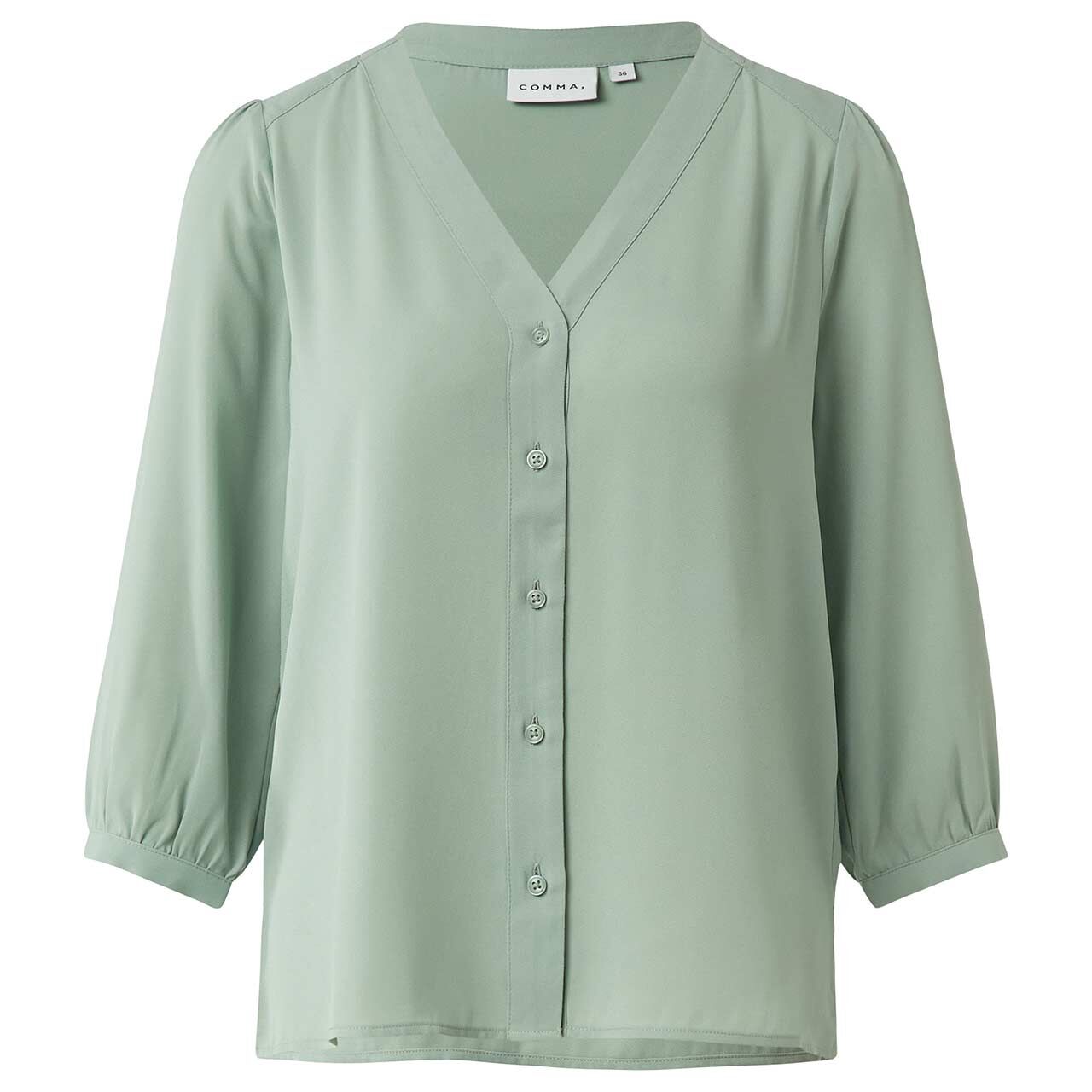 Comma Damen 3/4 Arm Bluse iceberg green