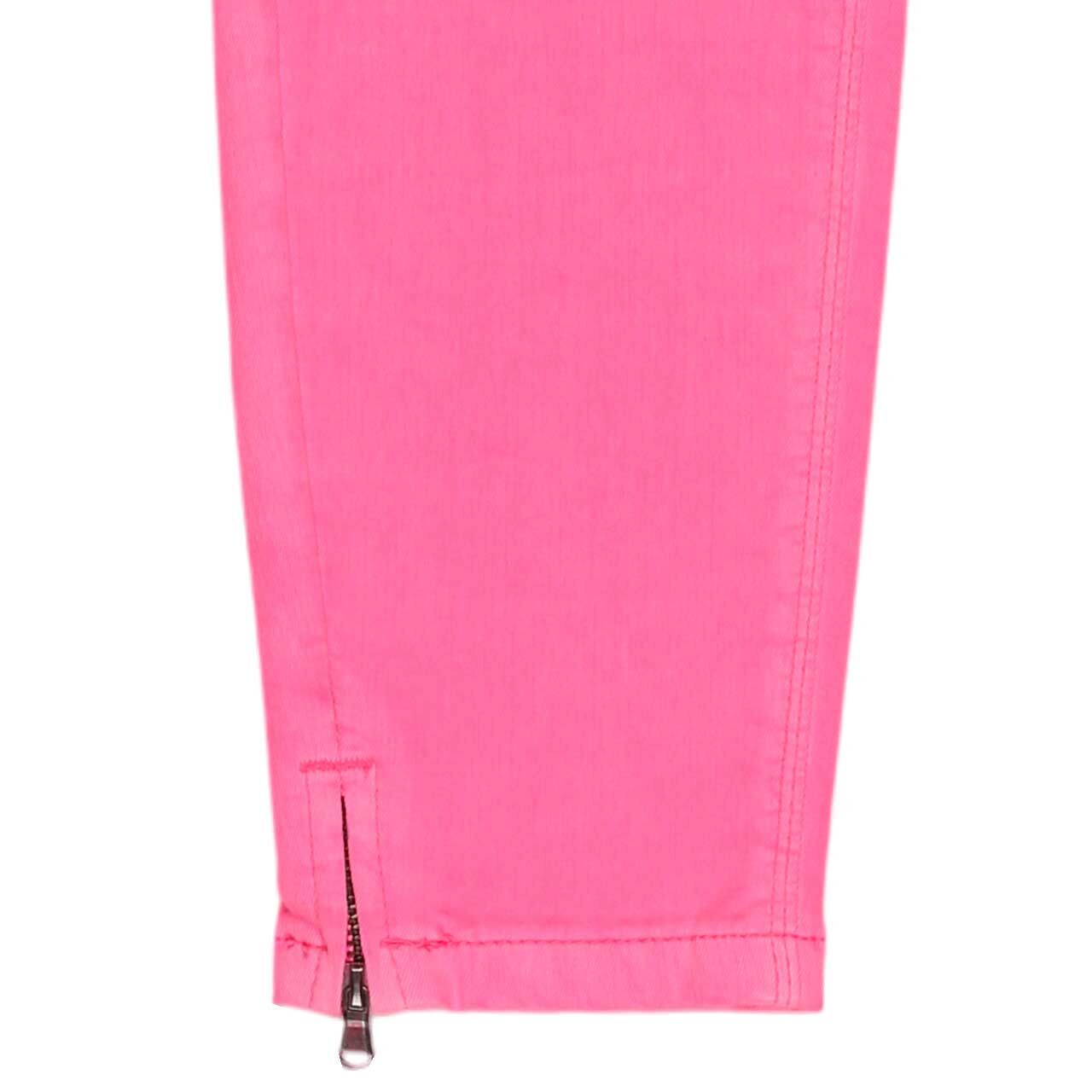 Damen Baumwollhose Italy V 7/8 Stretch Twill von Buena Vista in Pink, Detailansicht vom Saum