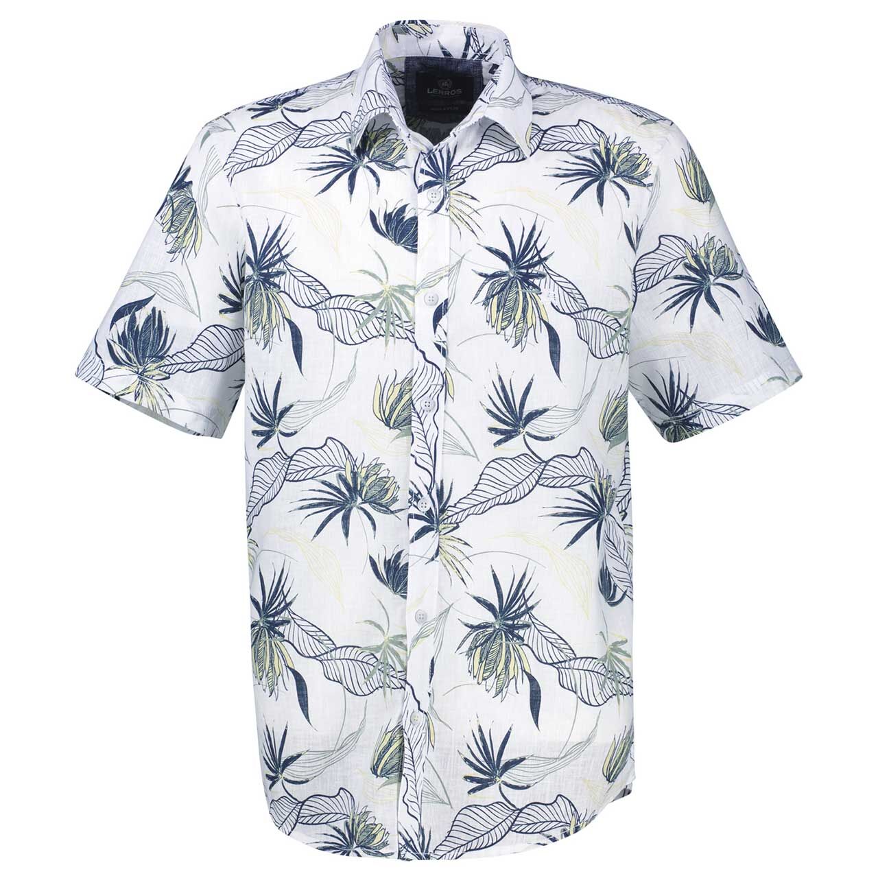 Lerros Herren 1/2 Arm Hemd broken white floral printed