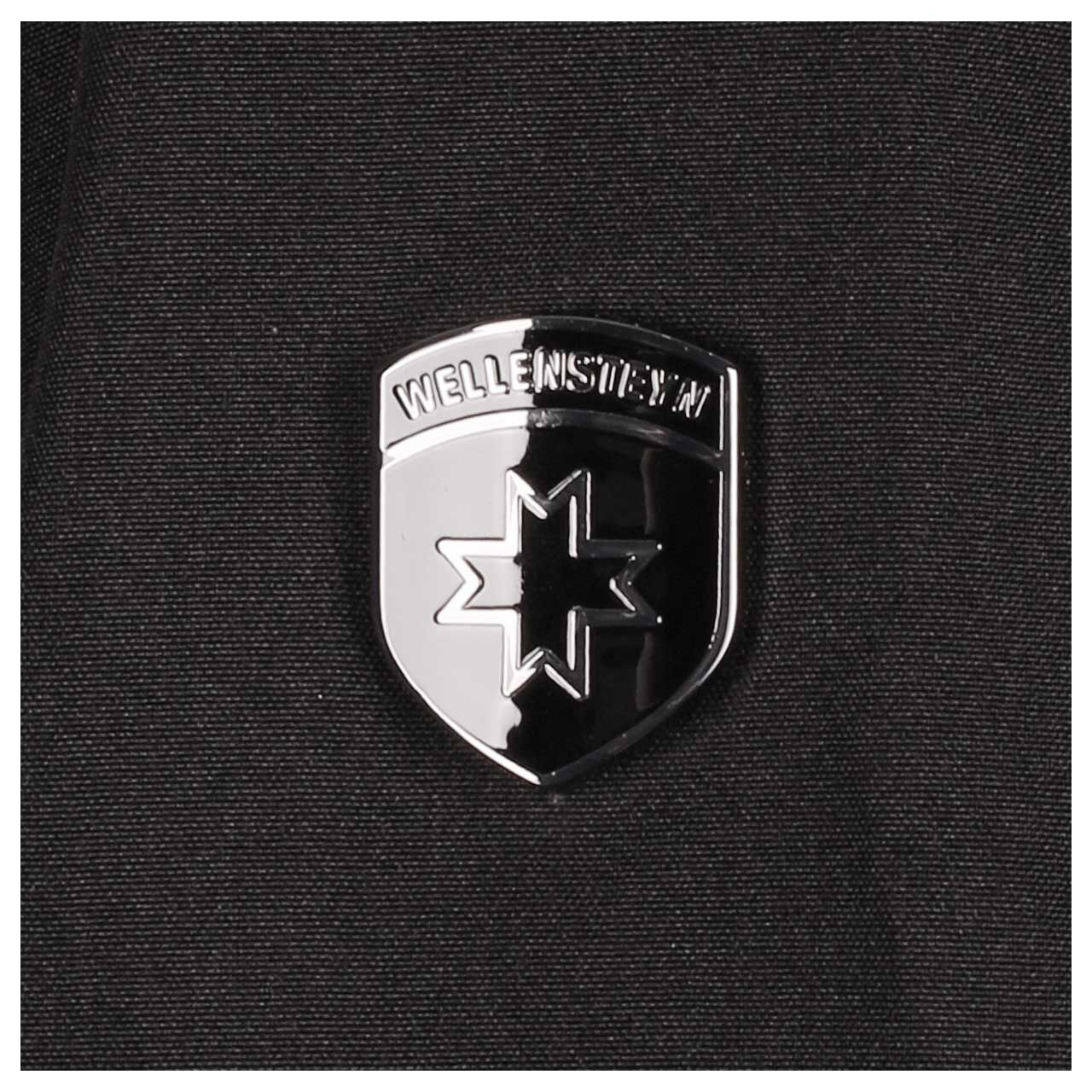 Damen Jacke Avenida von Wellensteyn in Schwarz, Detailansicht Markenlogo