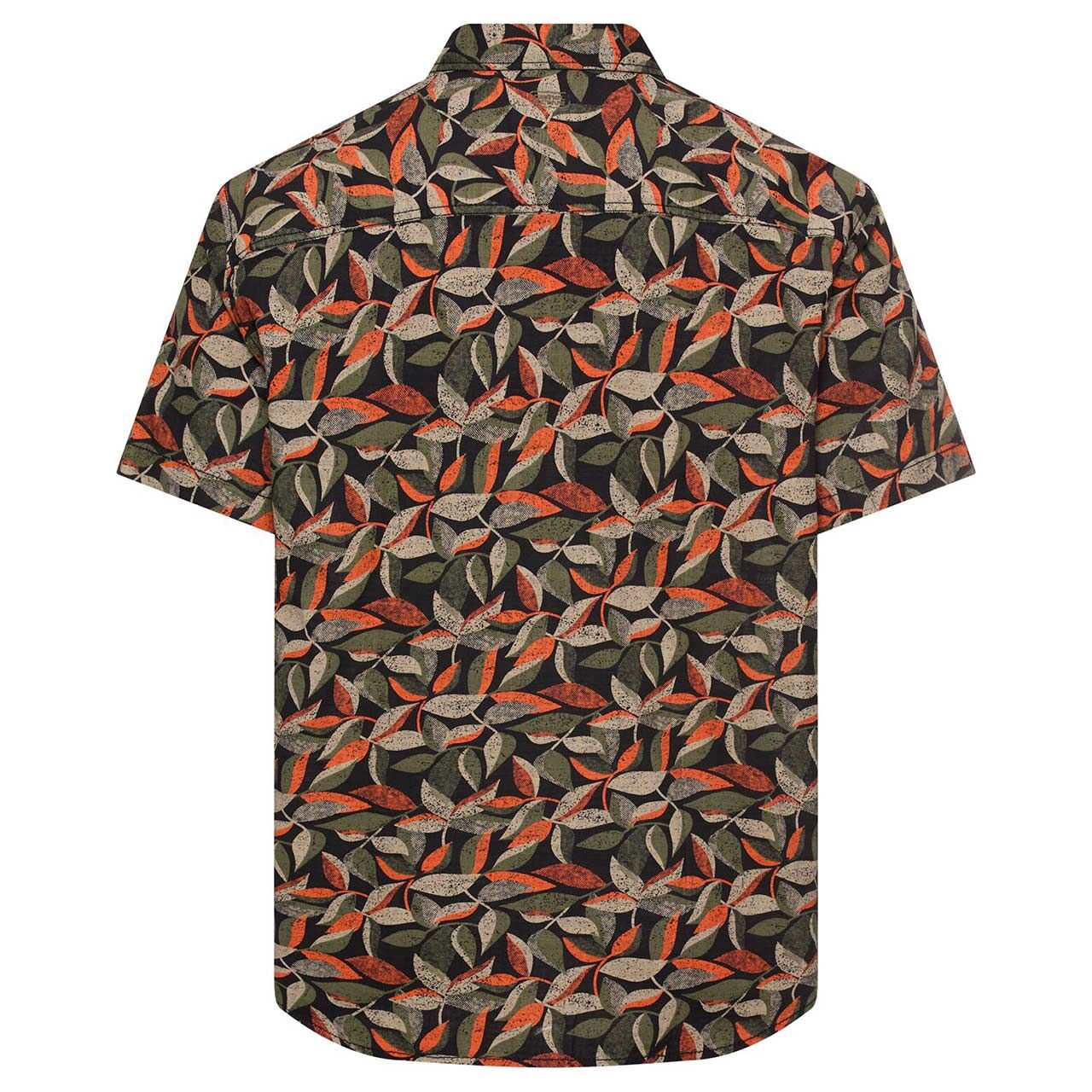 Herren Kurzarm Hemd von Camel active in der Farbe Orange mit Print, Rückansicht