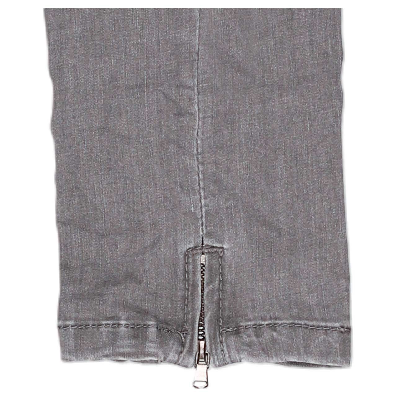 Damenjeans Italy V 7/8 Stretch Denim von Buena Vista in Grau angewaschen, Detailansicht Saum
