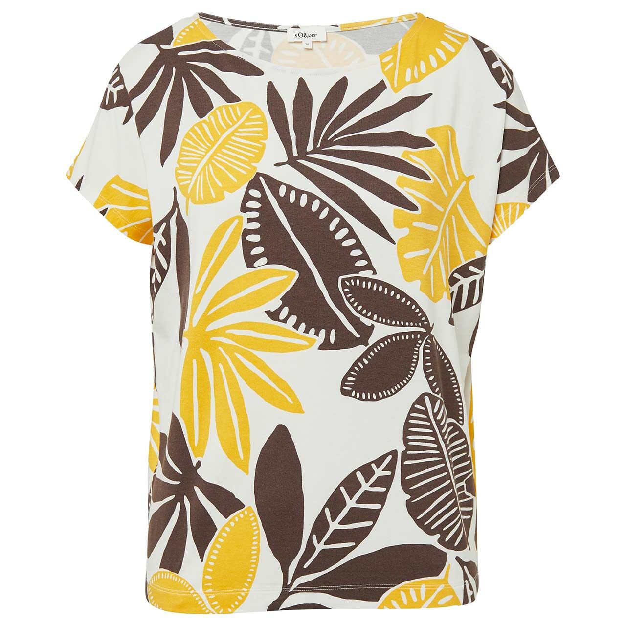 s.Oliver Damen T-Shirt yellow print