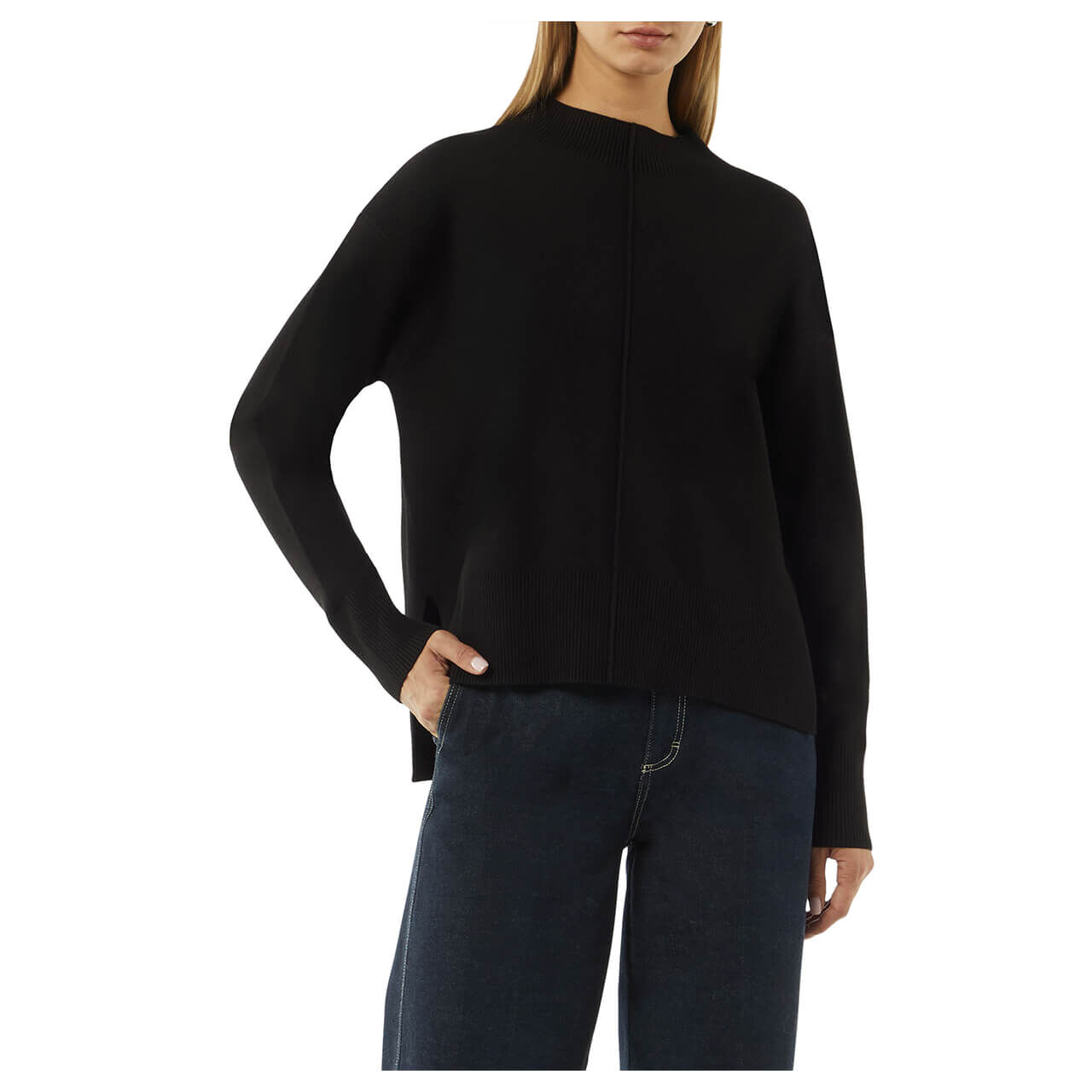 Comma Damen Pullover black