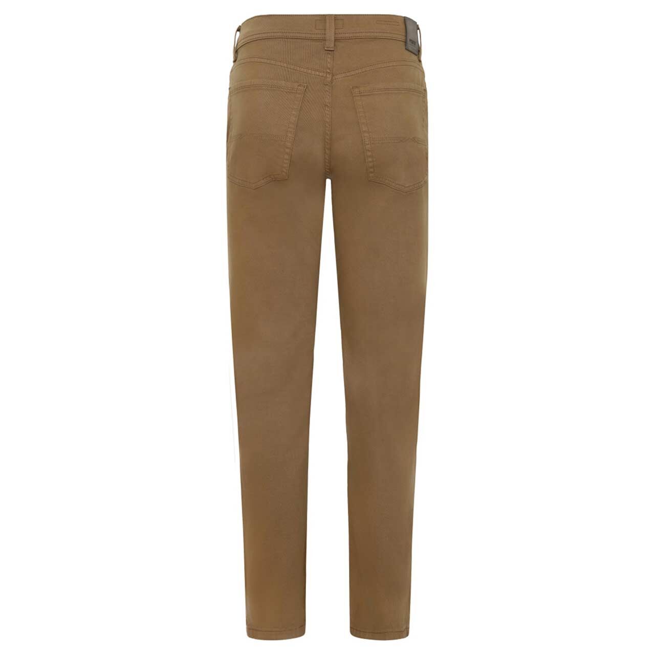 Stretch Herren Baumwollhose Rando in Braun von Pioneer, Rückansicht