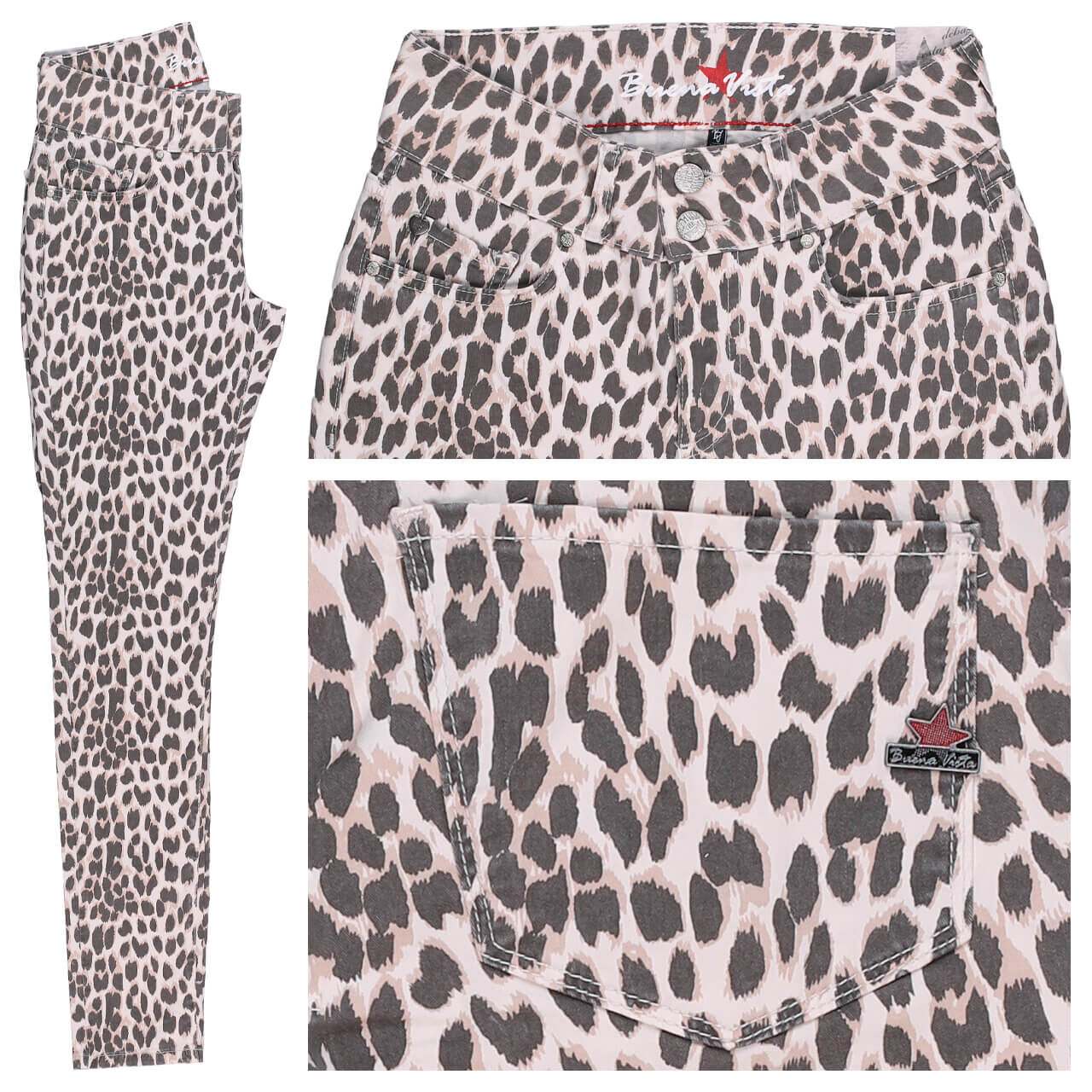 Buena Vista Tummyless Cropped Stretch Lyocell Ankle Baumwollhose natural leo Buena Vista Tummyless Cropped Stretch Lyocell Ankle Baumwollhose natural leo