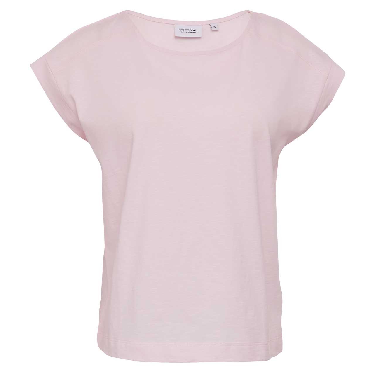 Comma Damen T-Shirt lilac pink melange