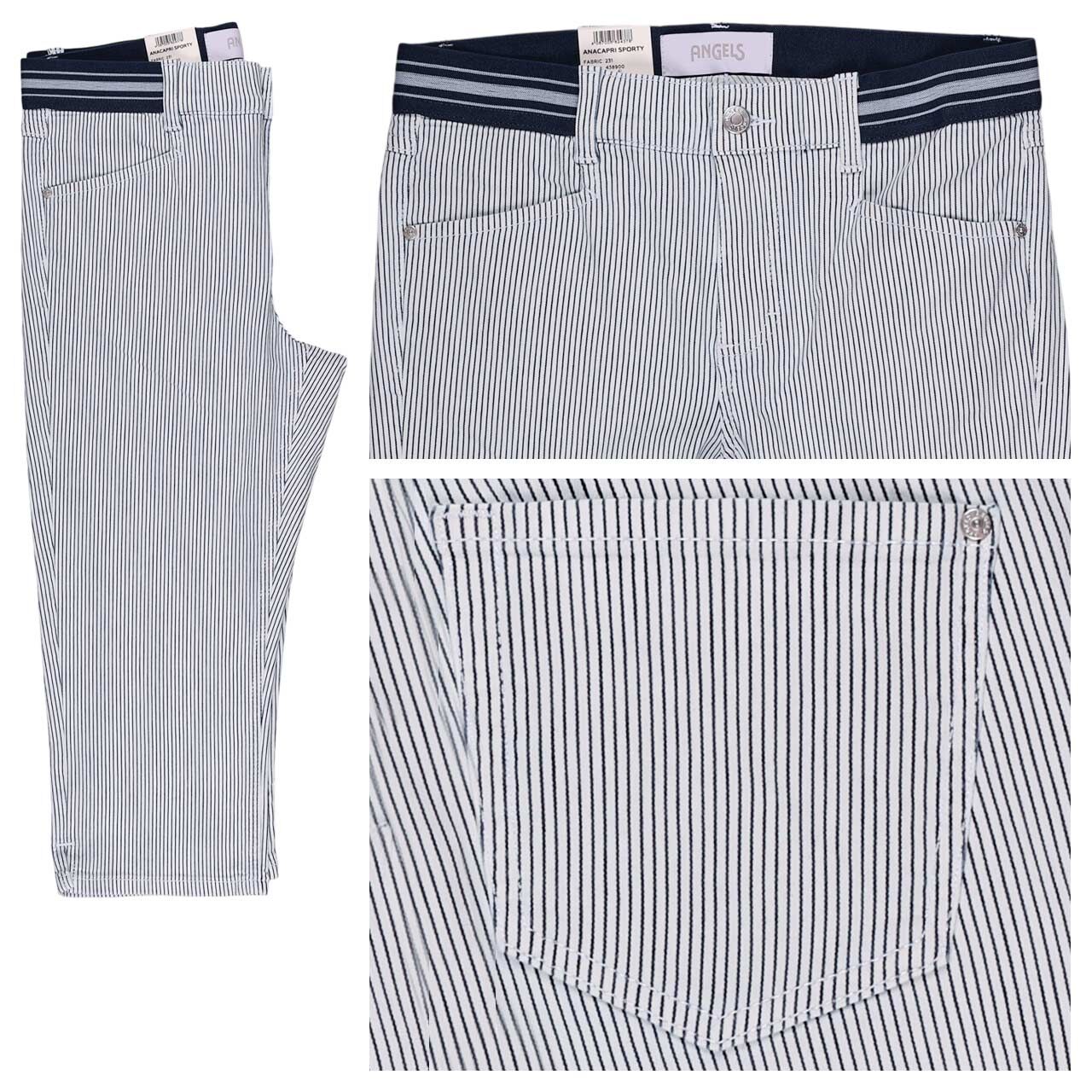 Angels Anacapri Sporty 3/4 Jeans blue stripes