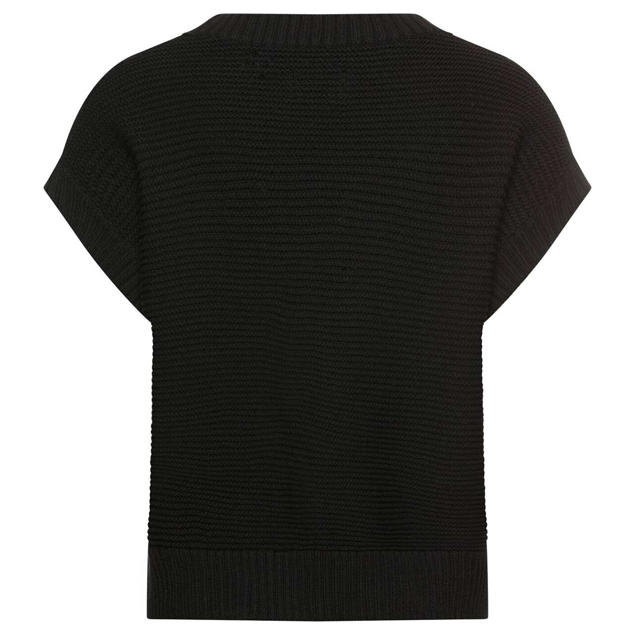 Damen Kurzarm Pullover von Camel active in Schwarz, Rückansicht