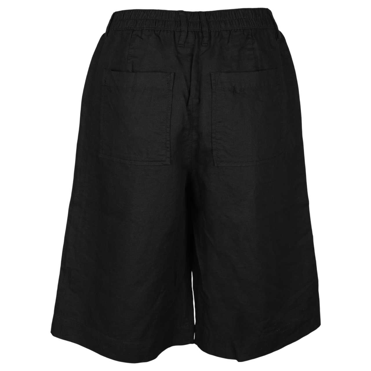 Damen Leinen Bermuda von s.Oliver in Schwarz, Rückansicht