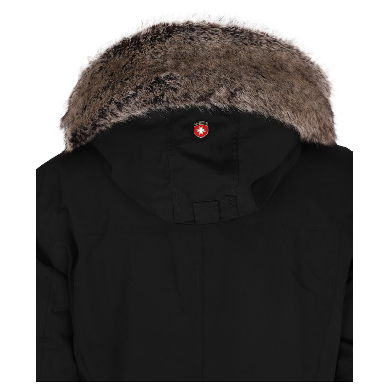 Damen Jacke Schneezauber Long von Wellensteyn in Schwarz, detaillierte Rückansicht