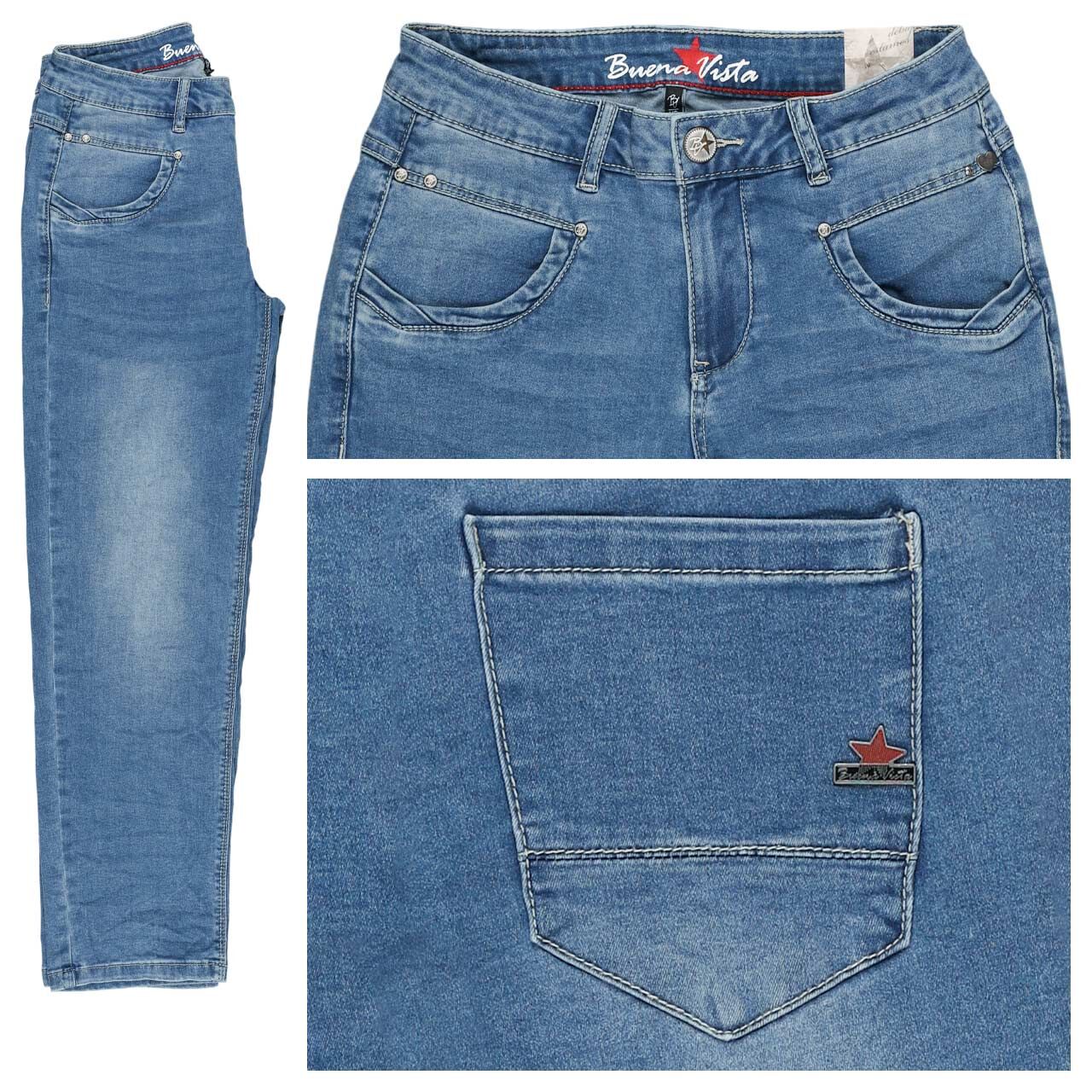 Buena Vista Anna C 7/8 Straight Cozy Denim Jeans charming blue