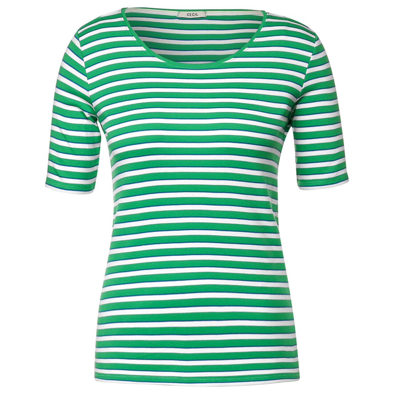 Cecil Lena T-Shirt fresh green stripes