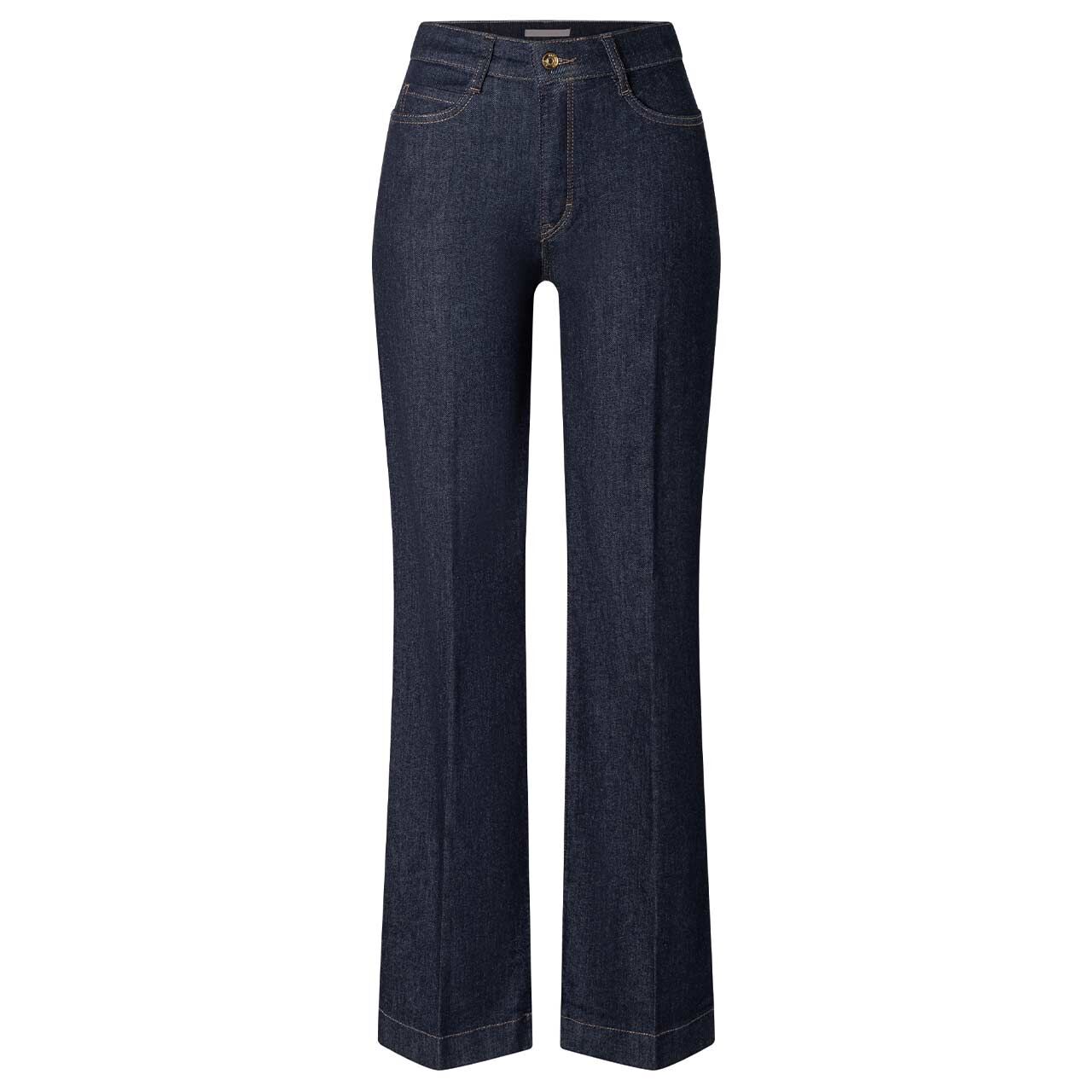 Stretch Damenjeans Wide von MAC in Dunkelblau, Vorderansicht