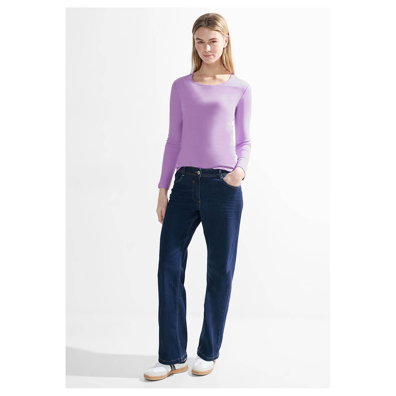 Cecil Damen Langarm Shirt Pia sporty lilac